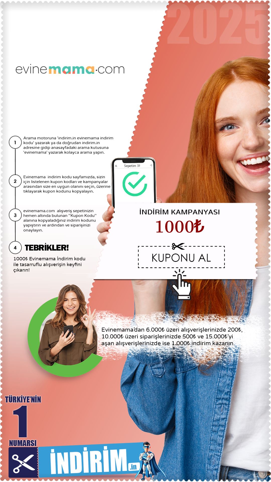 1000₺ Evinemama İndirim Fırsatı