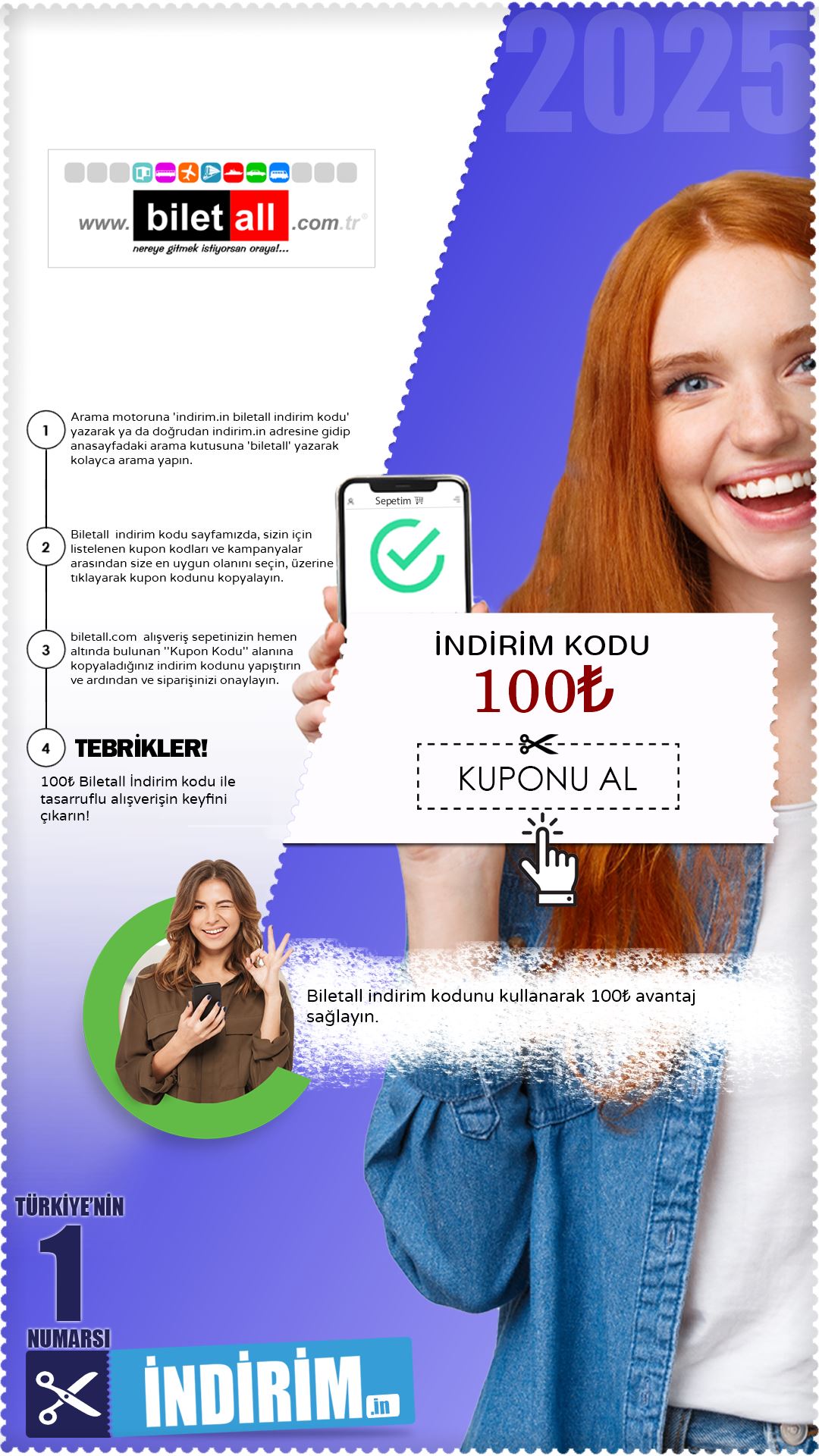 100₺ Biletall İndirim Kodu