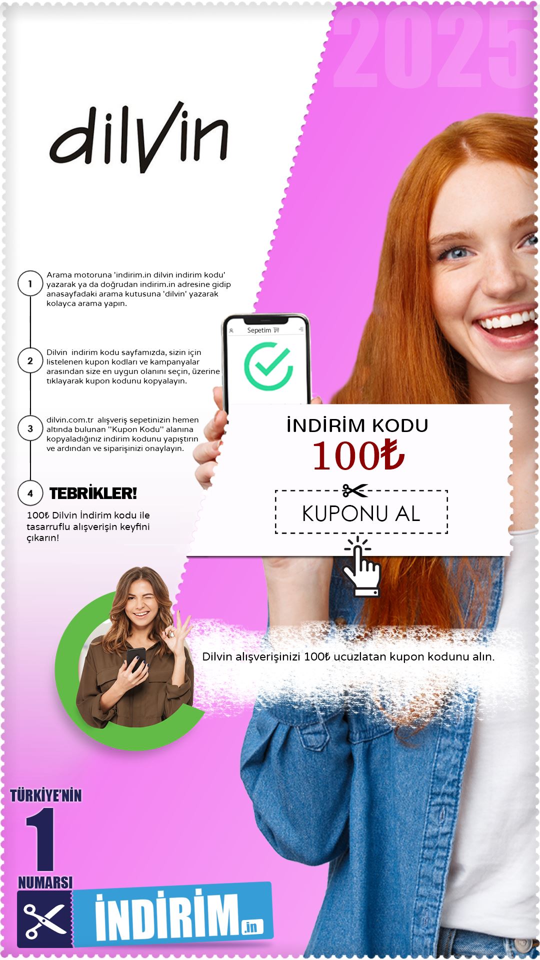 100₺ Dilvin İndirim Kuponu