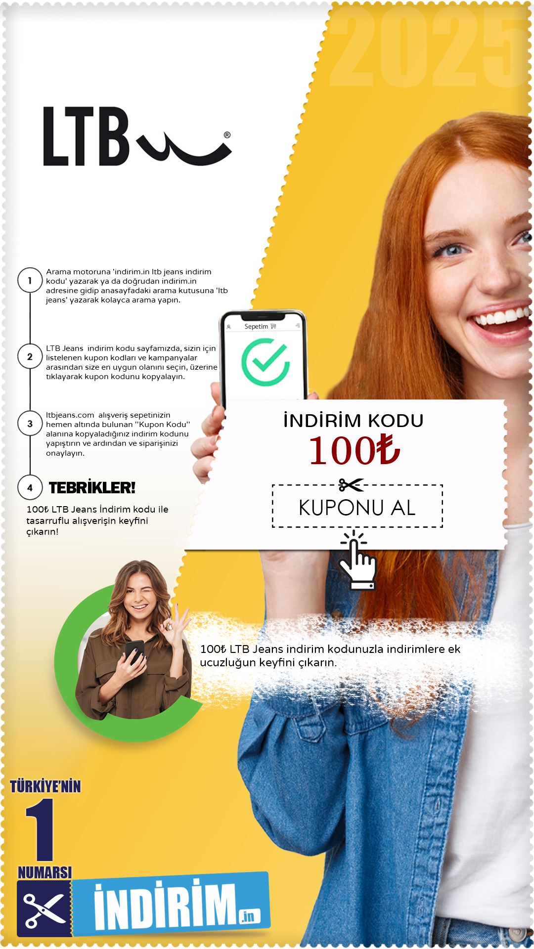 100₺ Ltb Jeans İndirim Kuponu