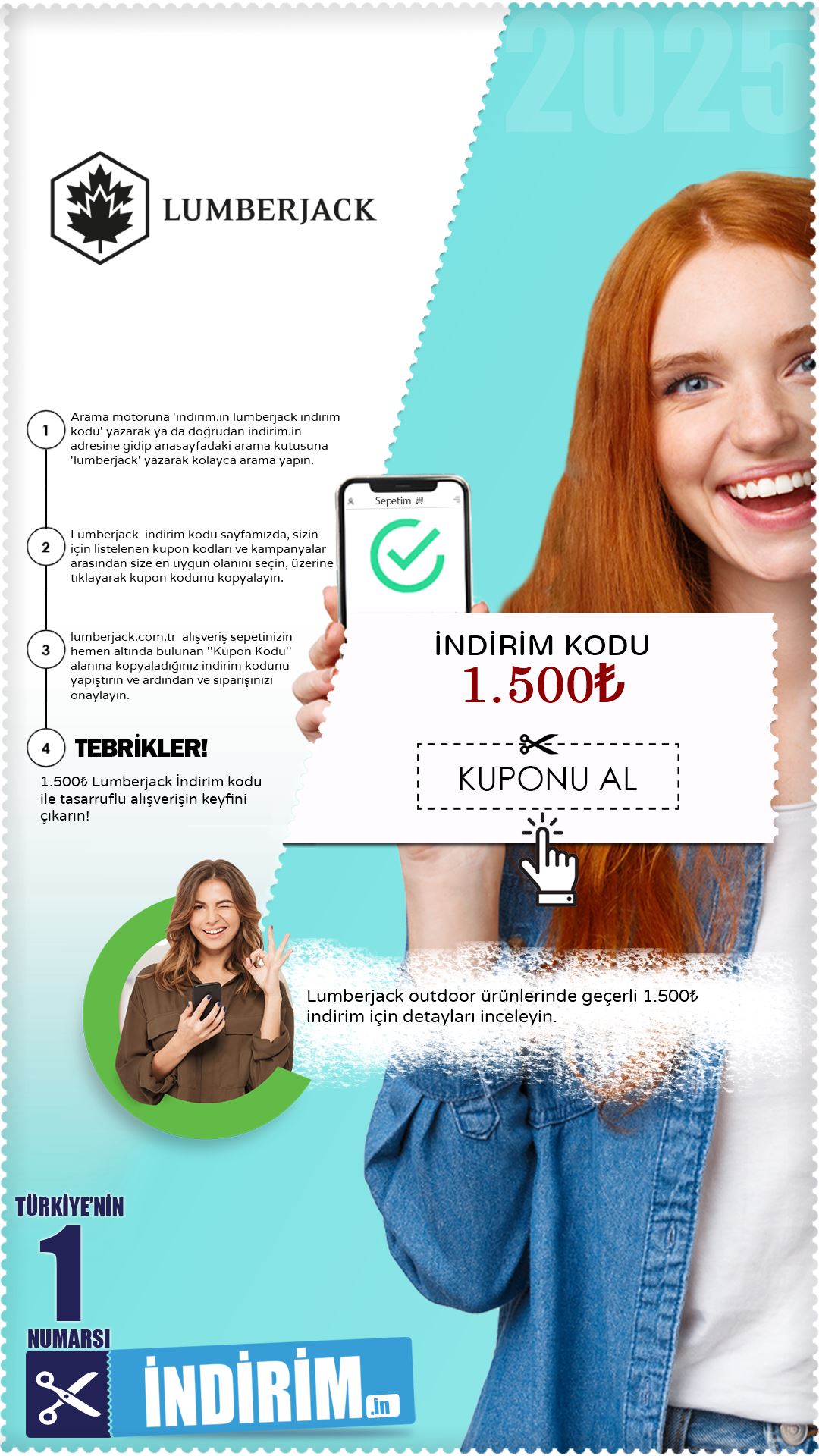 1.500₺ Lumberjack Outdoor İndirimleri
