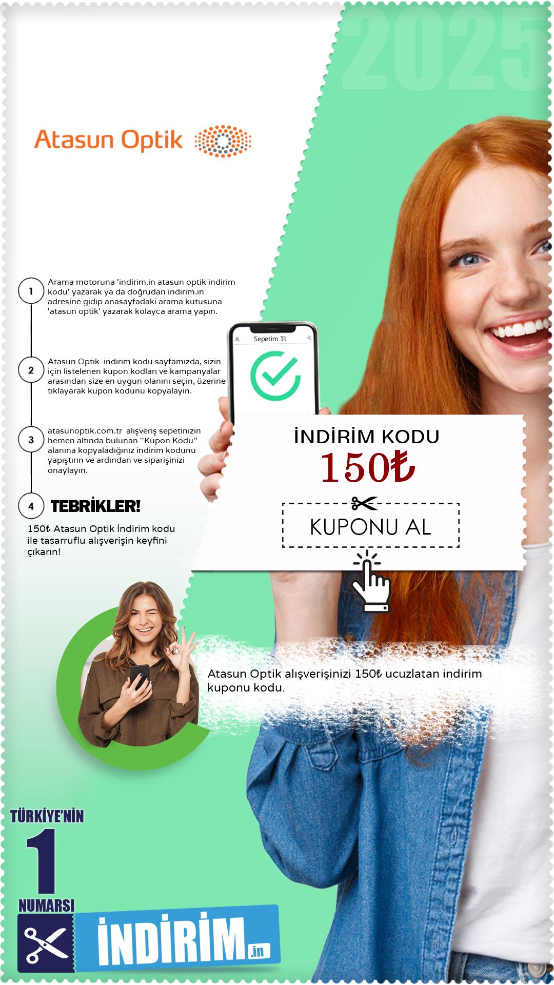 150₺ Atasun Optik İndirim Kuponu