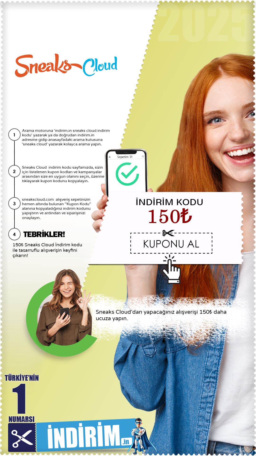 150₺ Sneaks Cloud kupon kodu