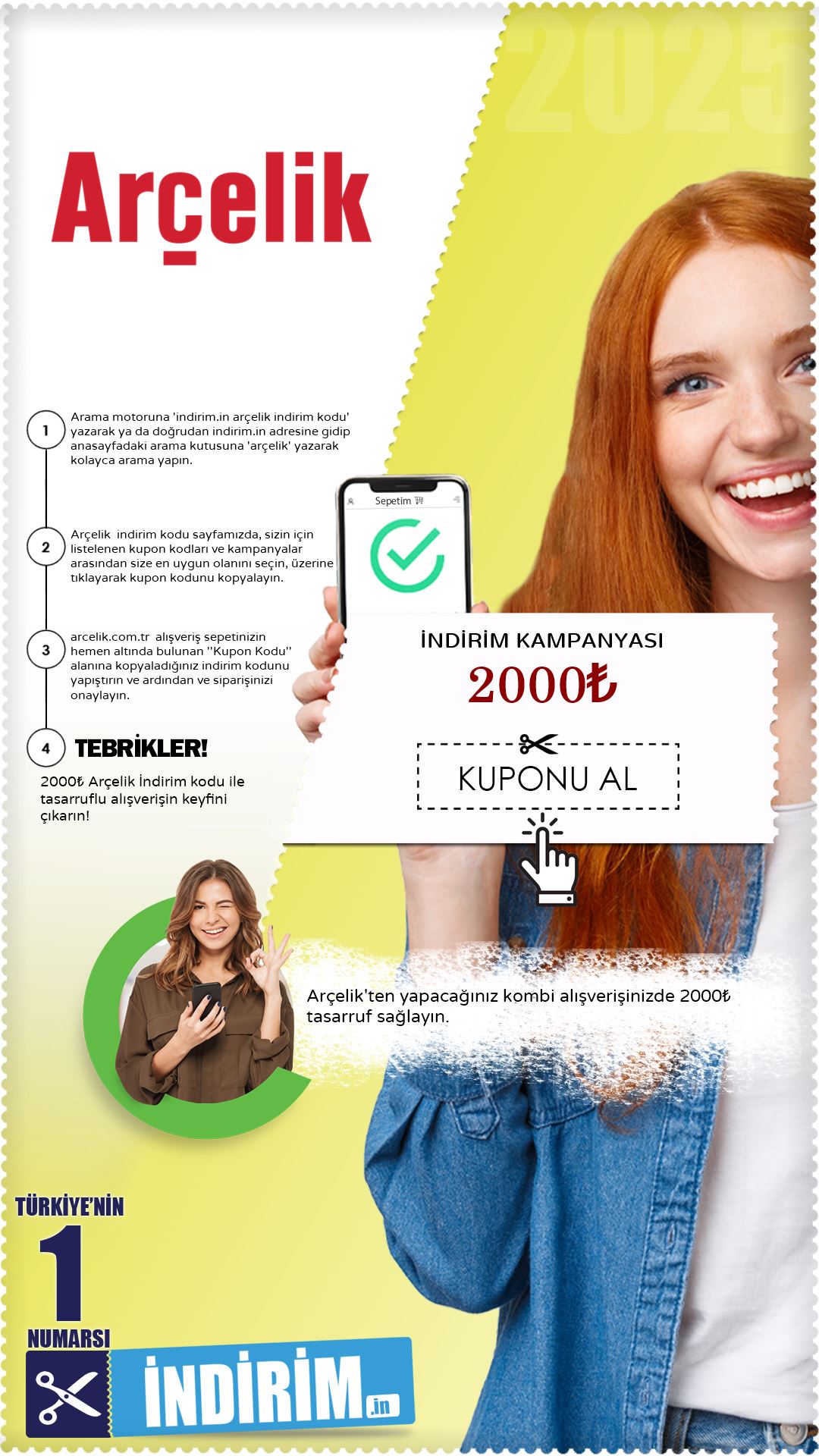 2000₺ Arçelik Kombi İndirimi