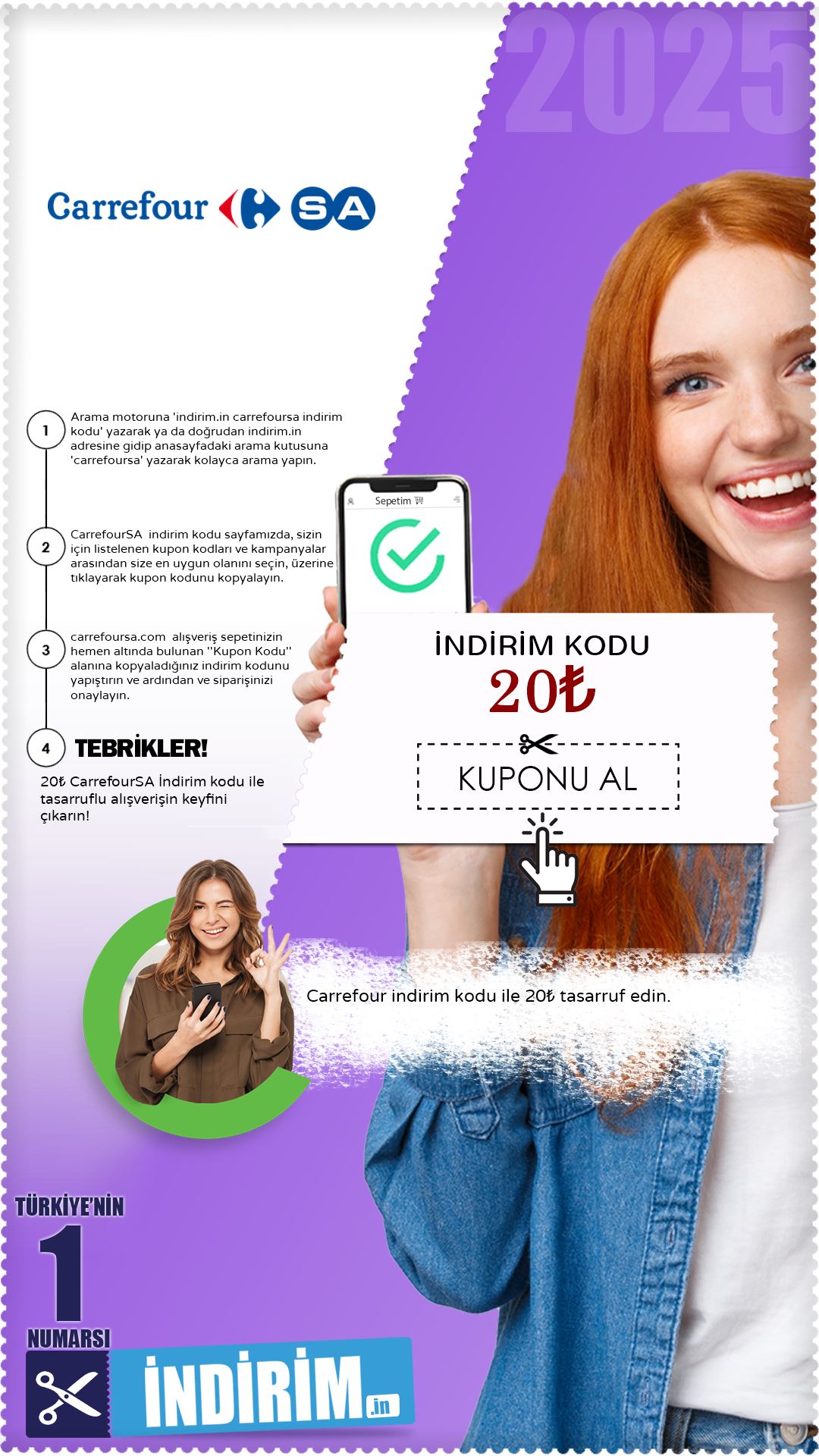 20₺ Değerinde Carrefour İndirim Kodu