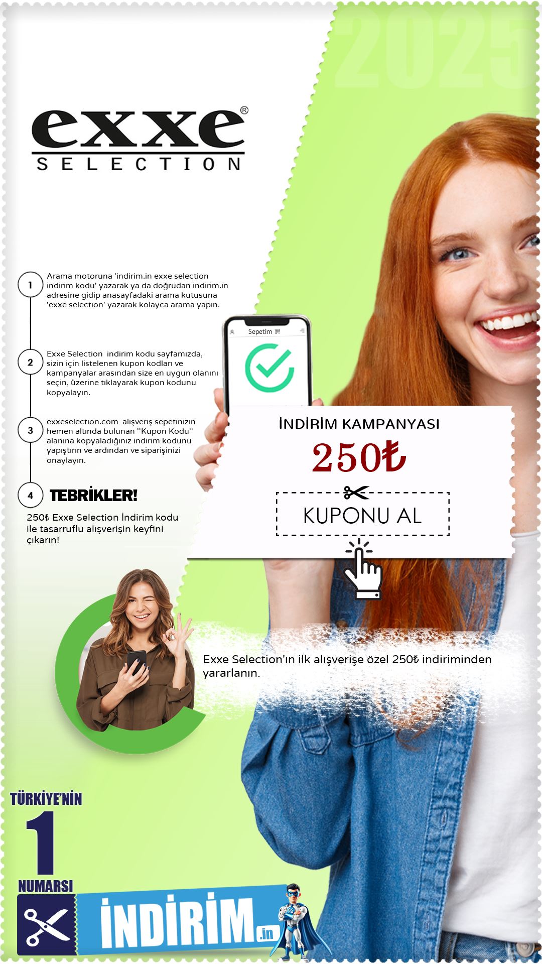 250₺ Exxe Selection İlk Alışveriş Hediye Çeki Fırsatı
