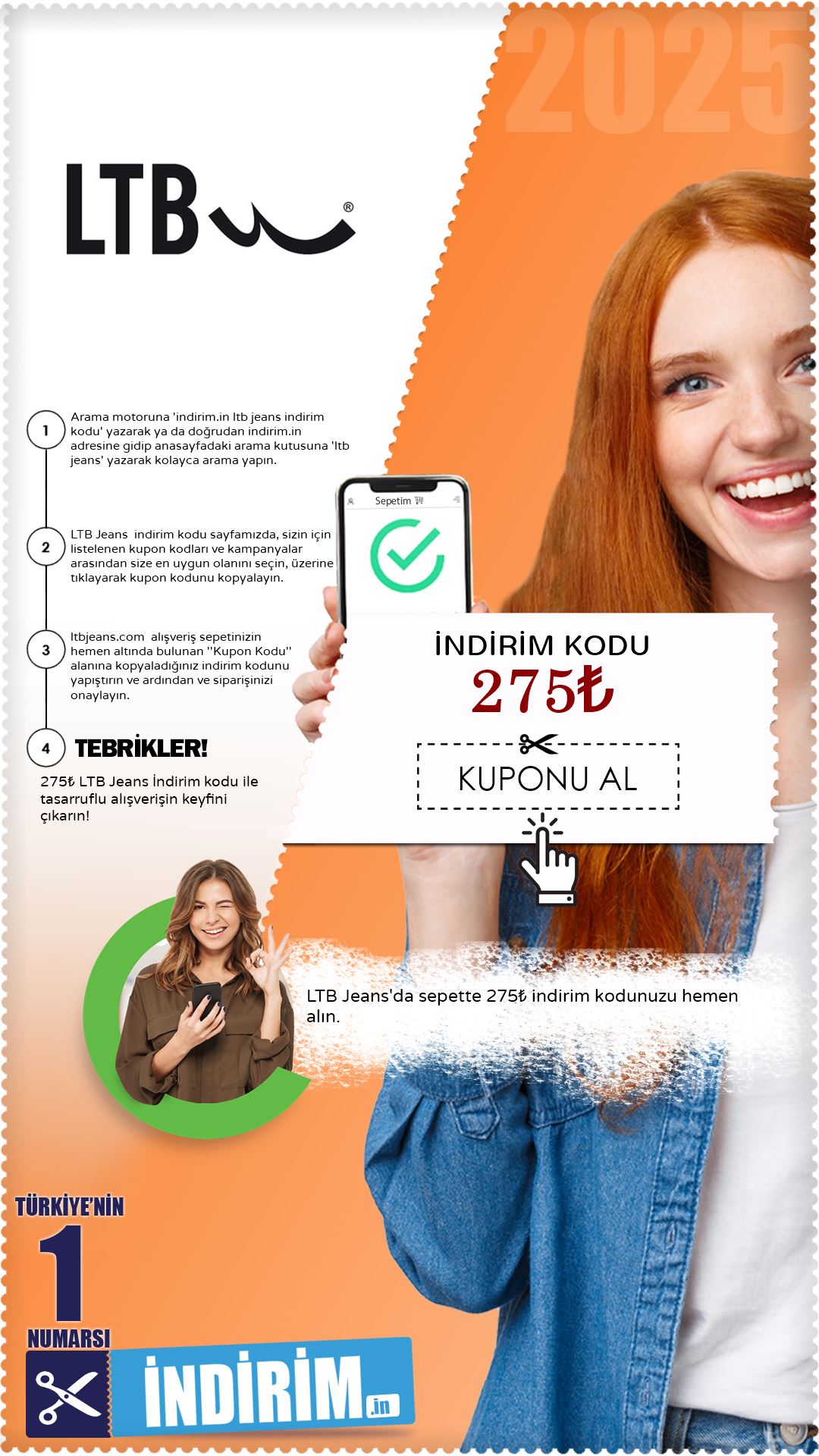 275₺ Ltb Jeans İndirim Kodu