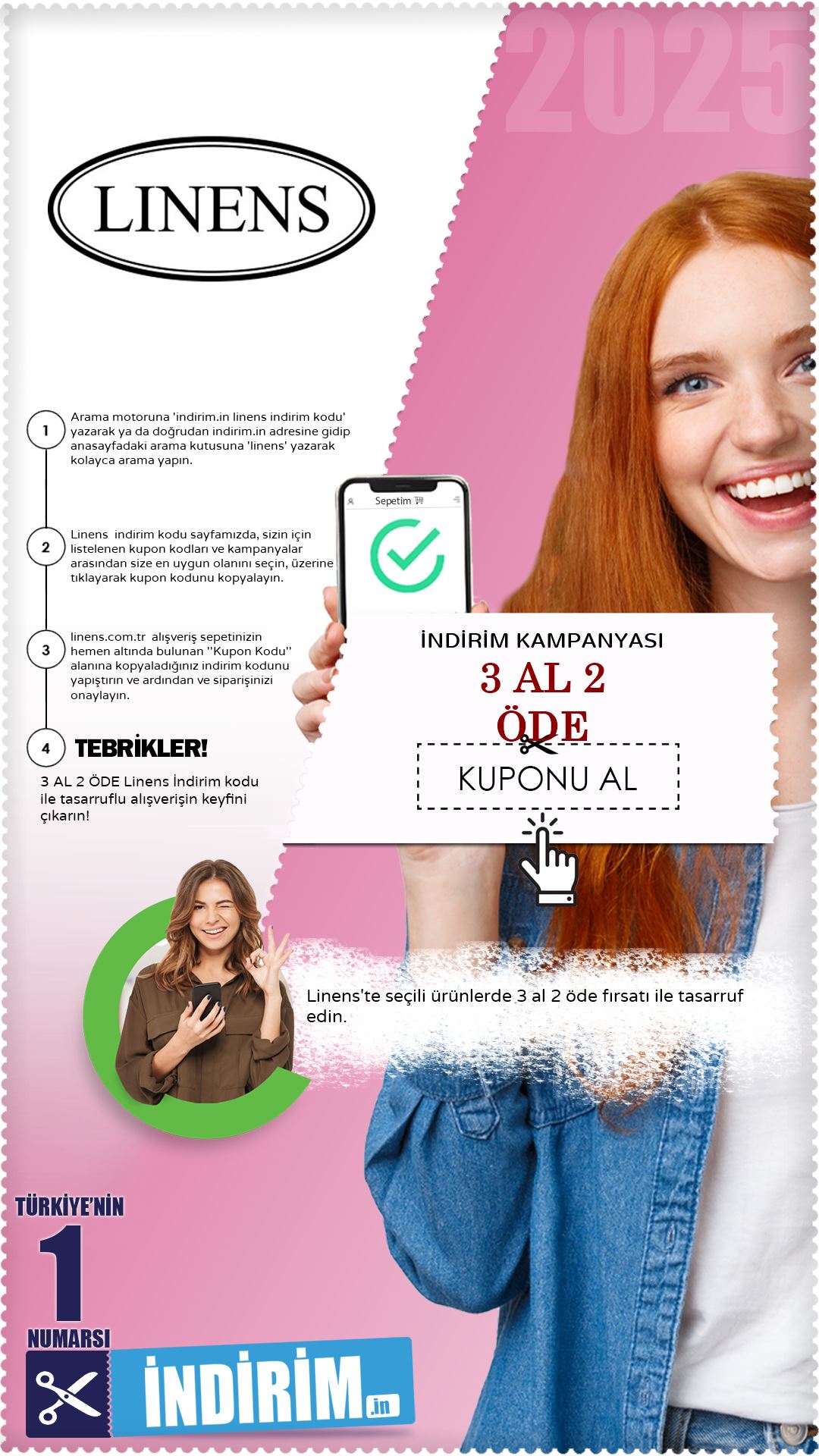 3 Al 2 Öde Linens İndirim Kampanyası