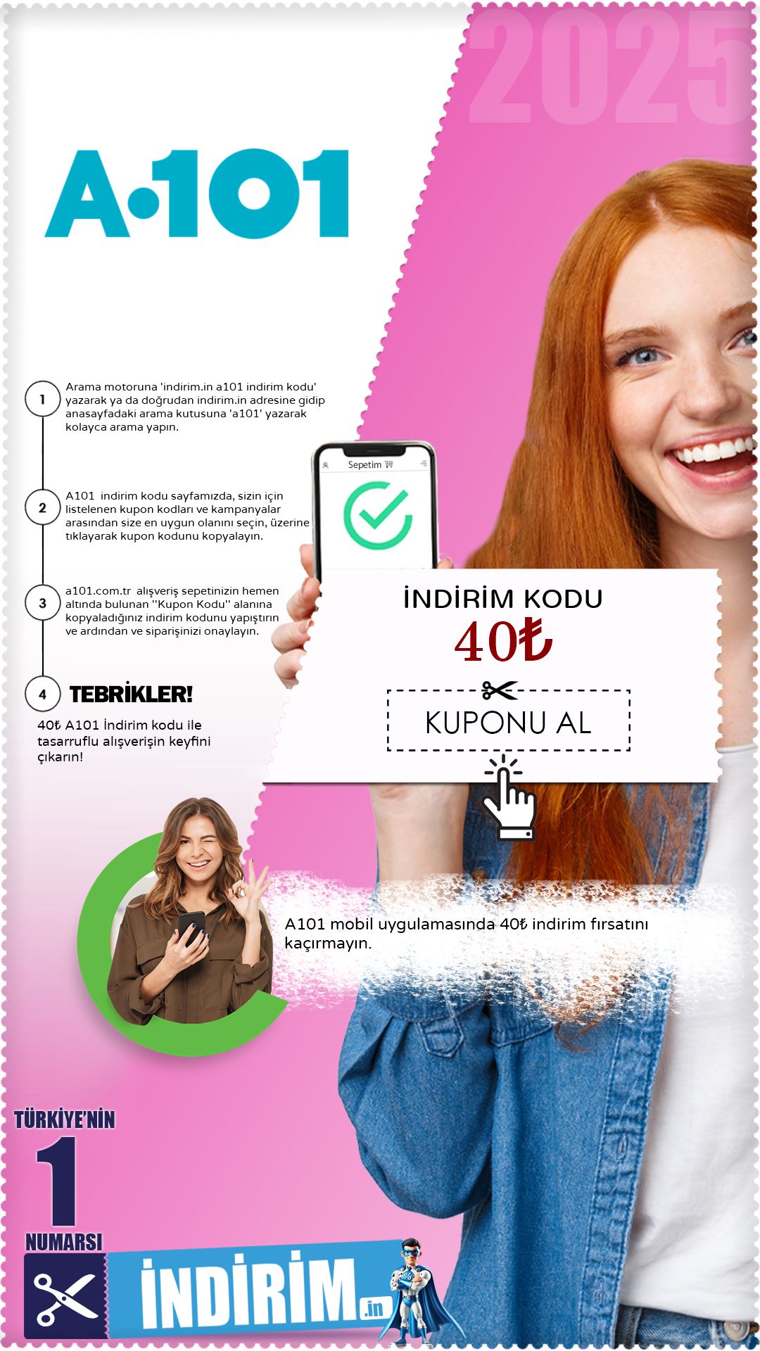 40₺ A101 İlk Alışveriş Kupon Kodu