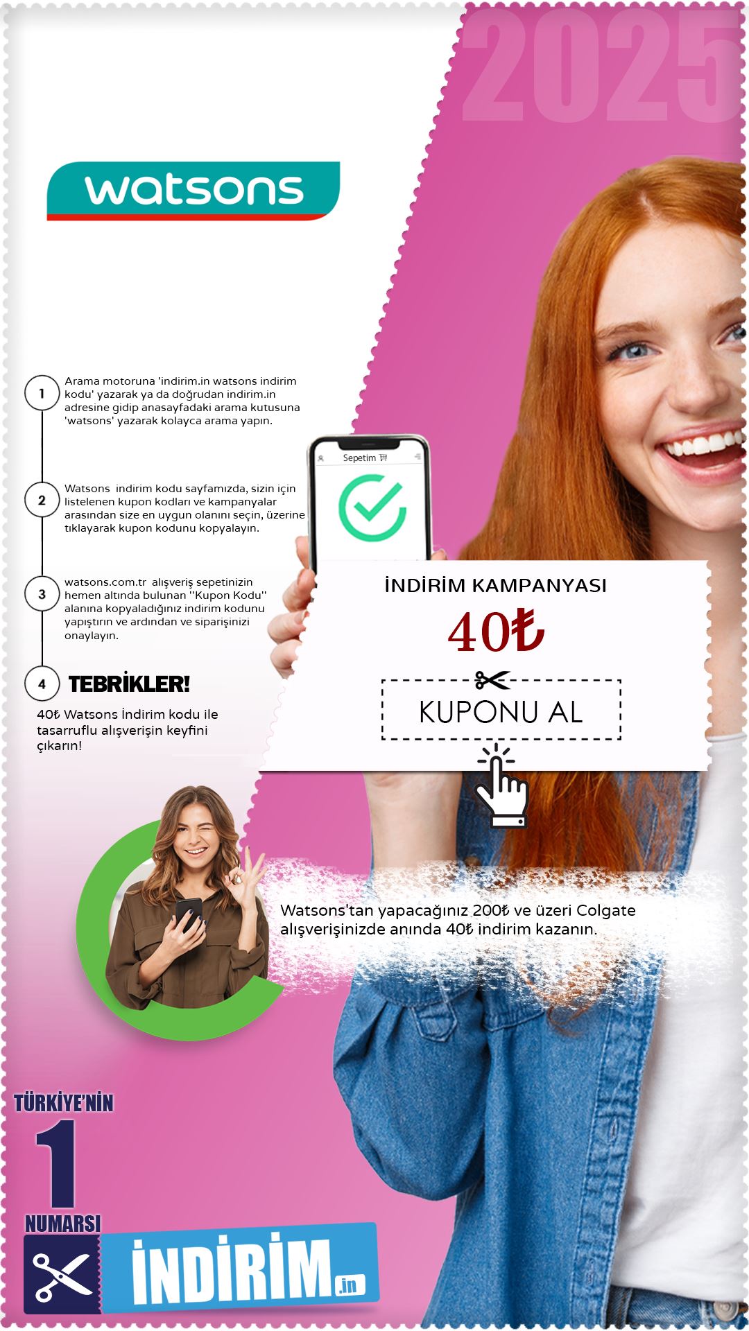 40₺ Watsons Sepet İndirimi