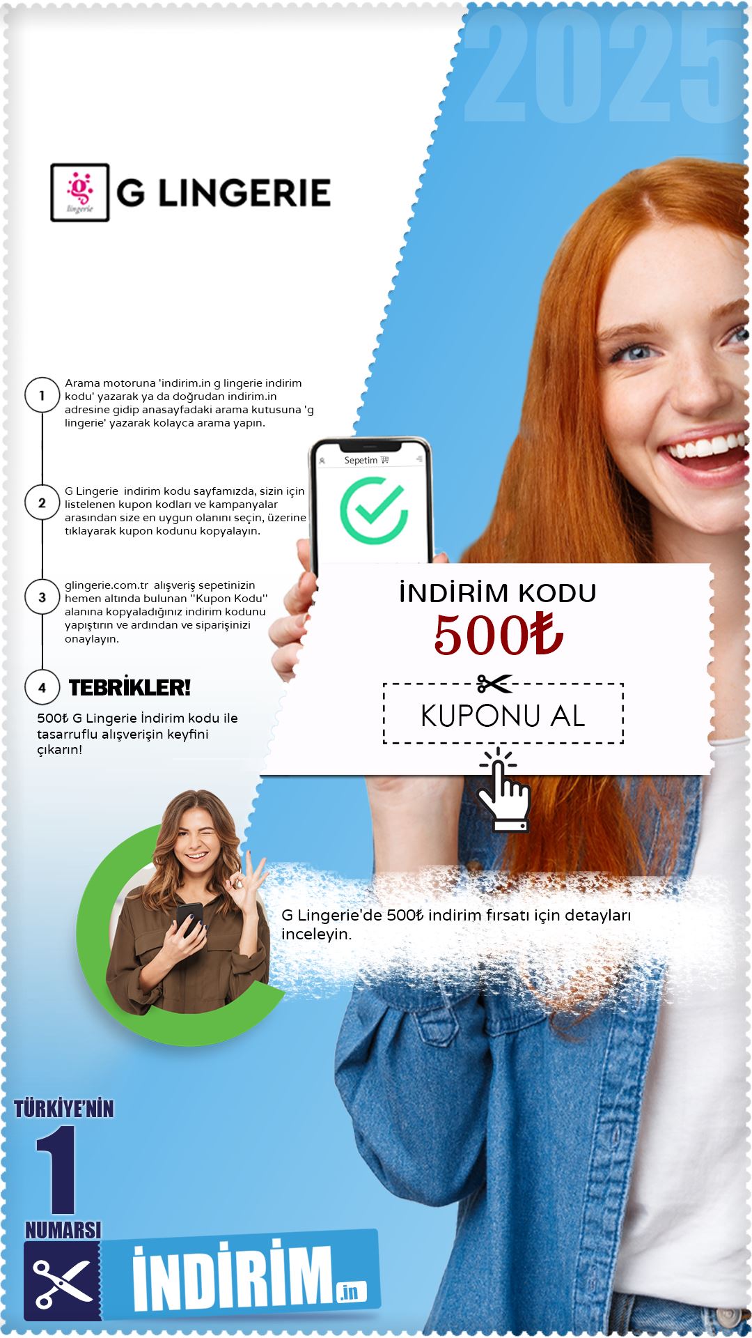 500₺ G Lingerie İndirimleri