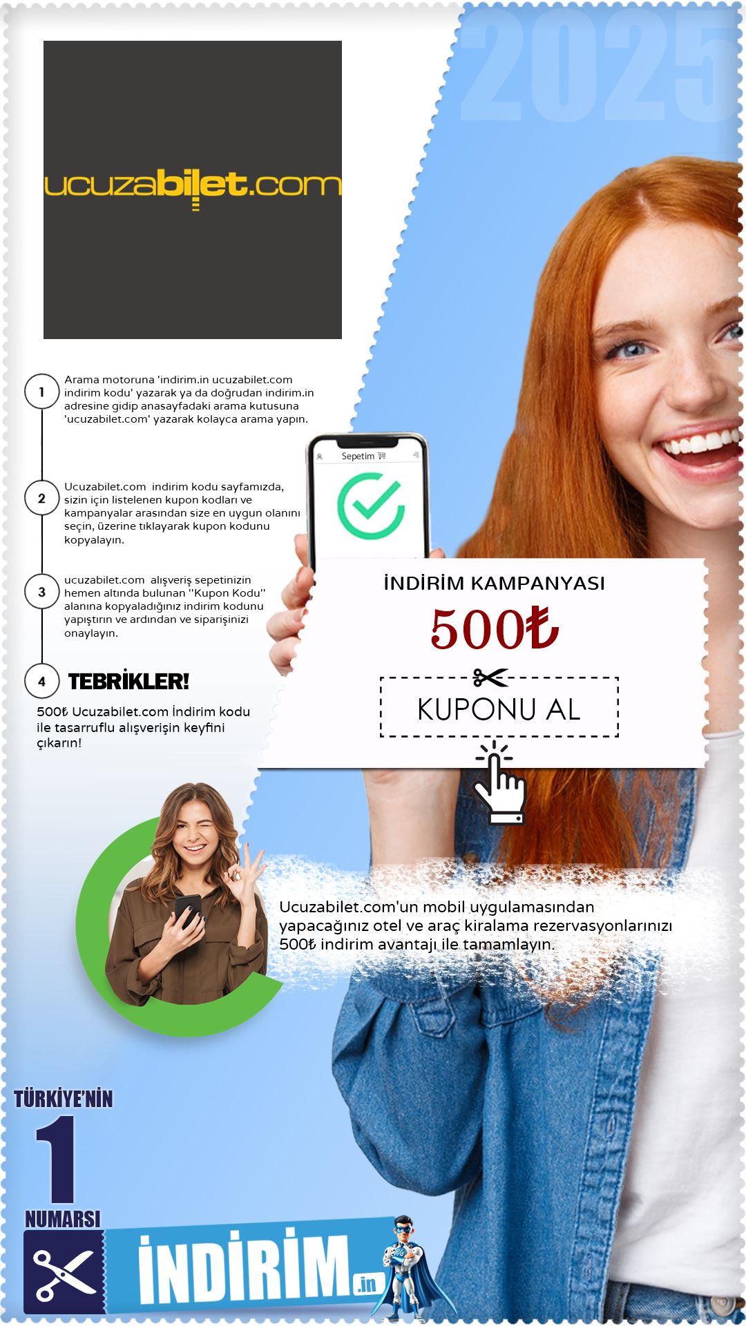 500₺ Ucuzabilet.Com İndirim Kampanyası