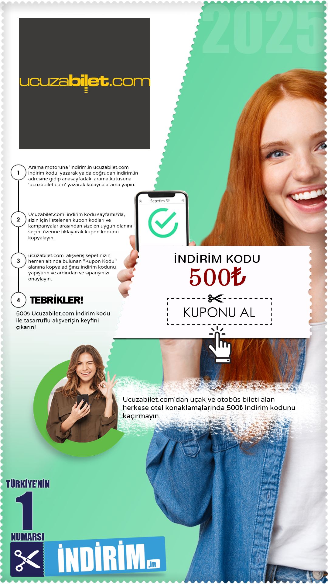 500₺ Ucuzabilet.Com İndirim Kodu