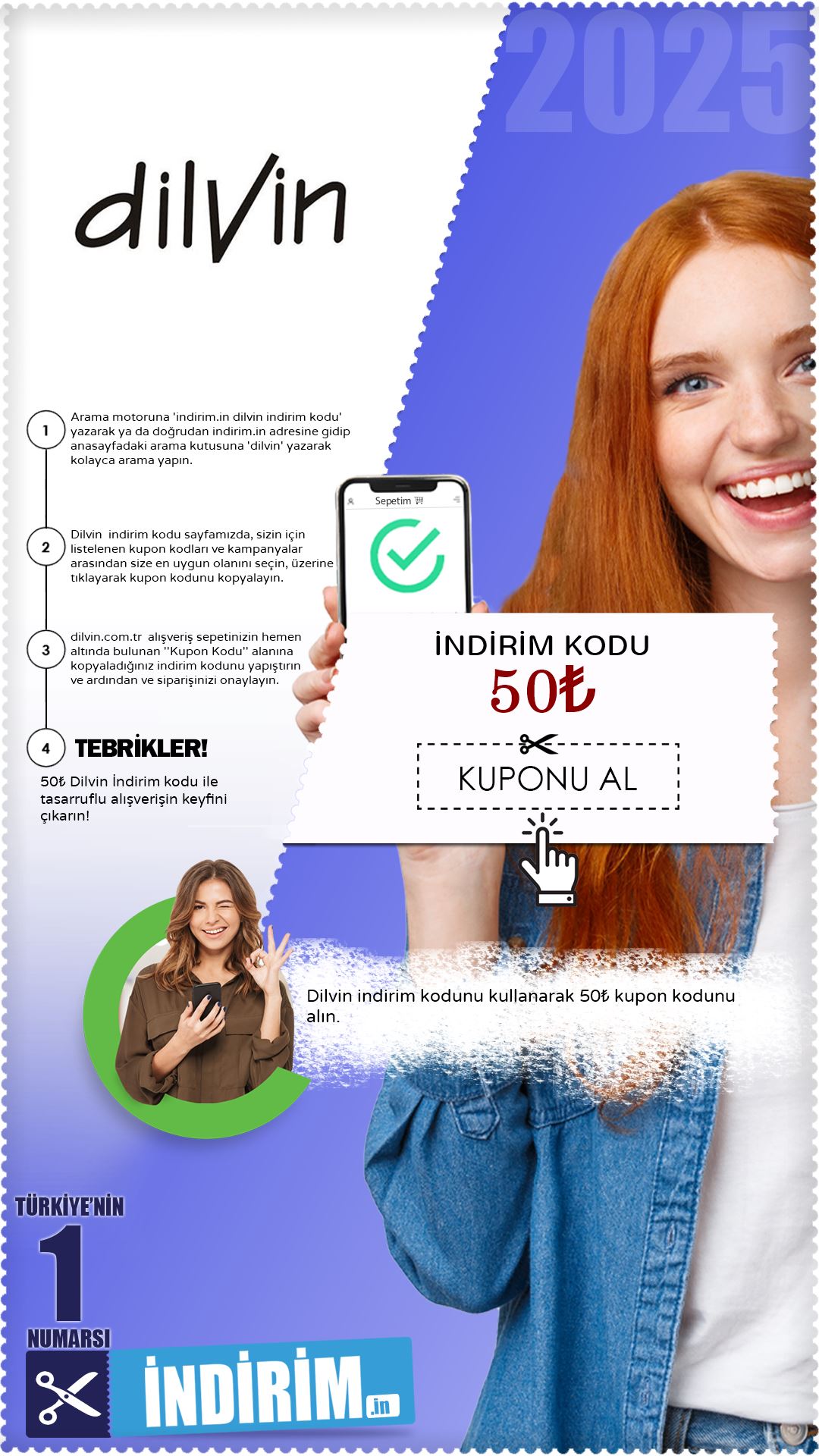 50₺ Dilvin İndirim Kodu