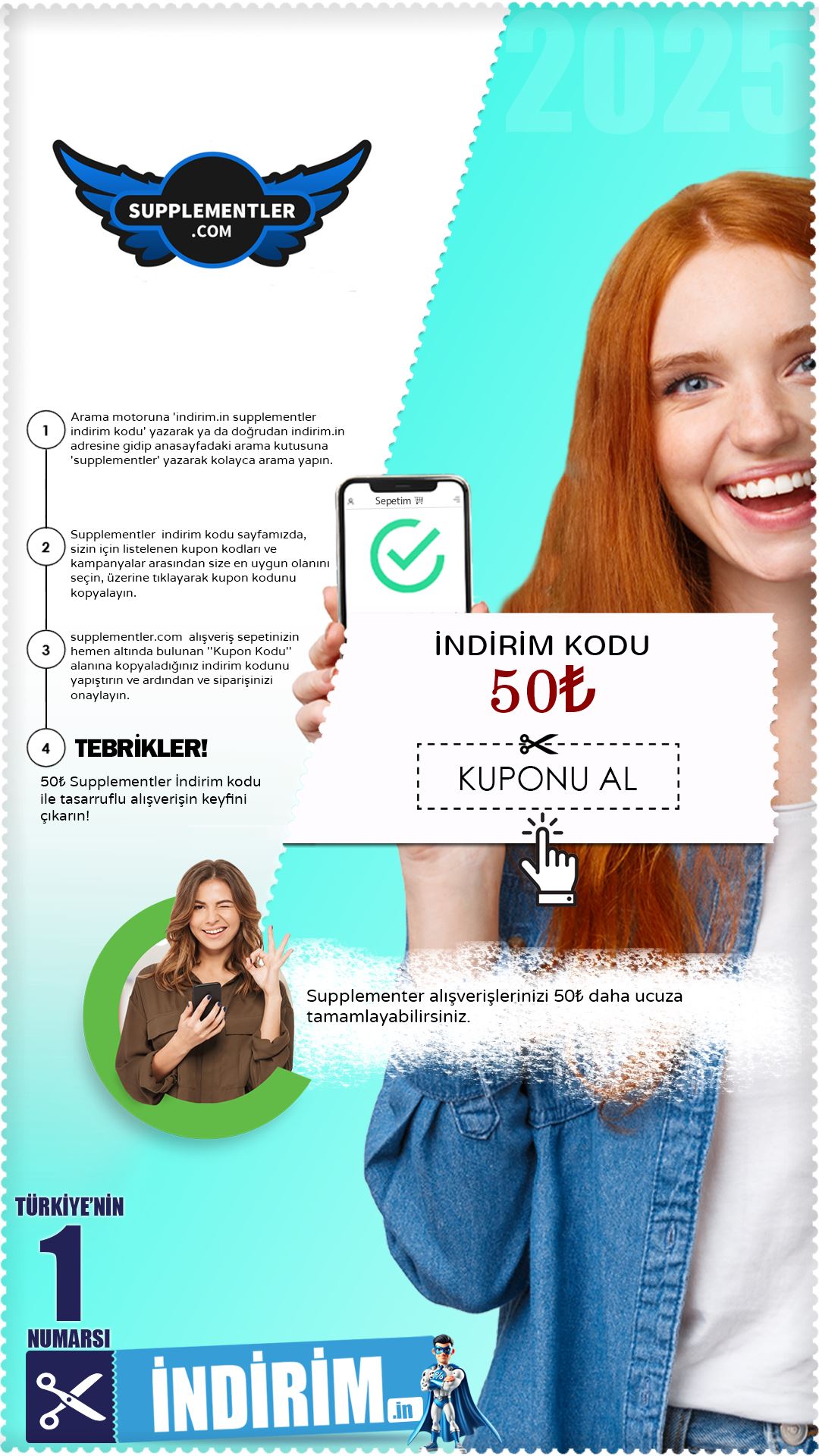 50₺ Supplementer İndirim Kuponu