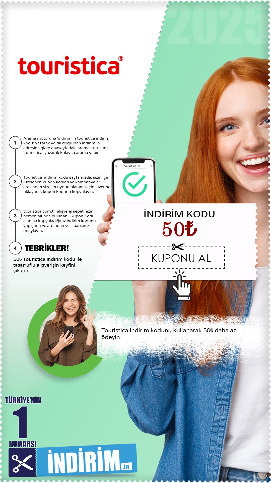 50₺ Touristica İndirim Kodu