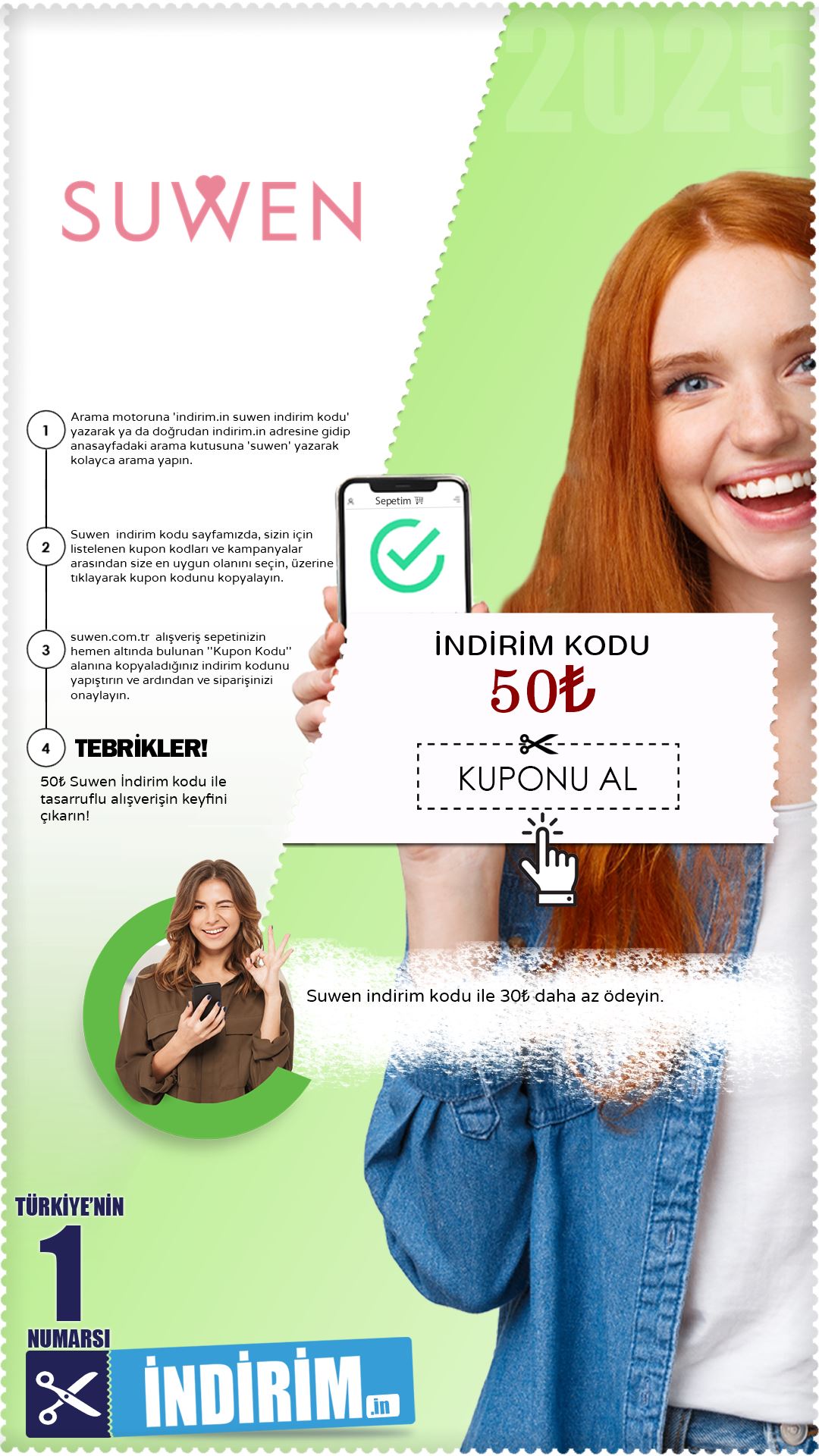 50₺ Ucuzlatan Suwen İndirim Kodu