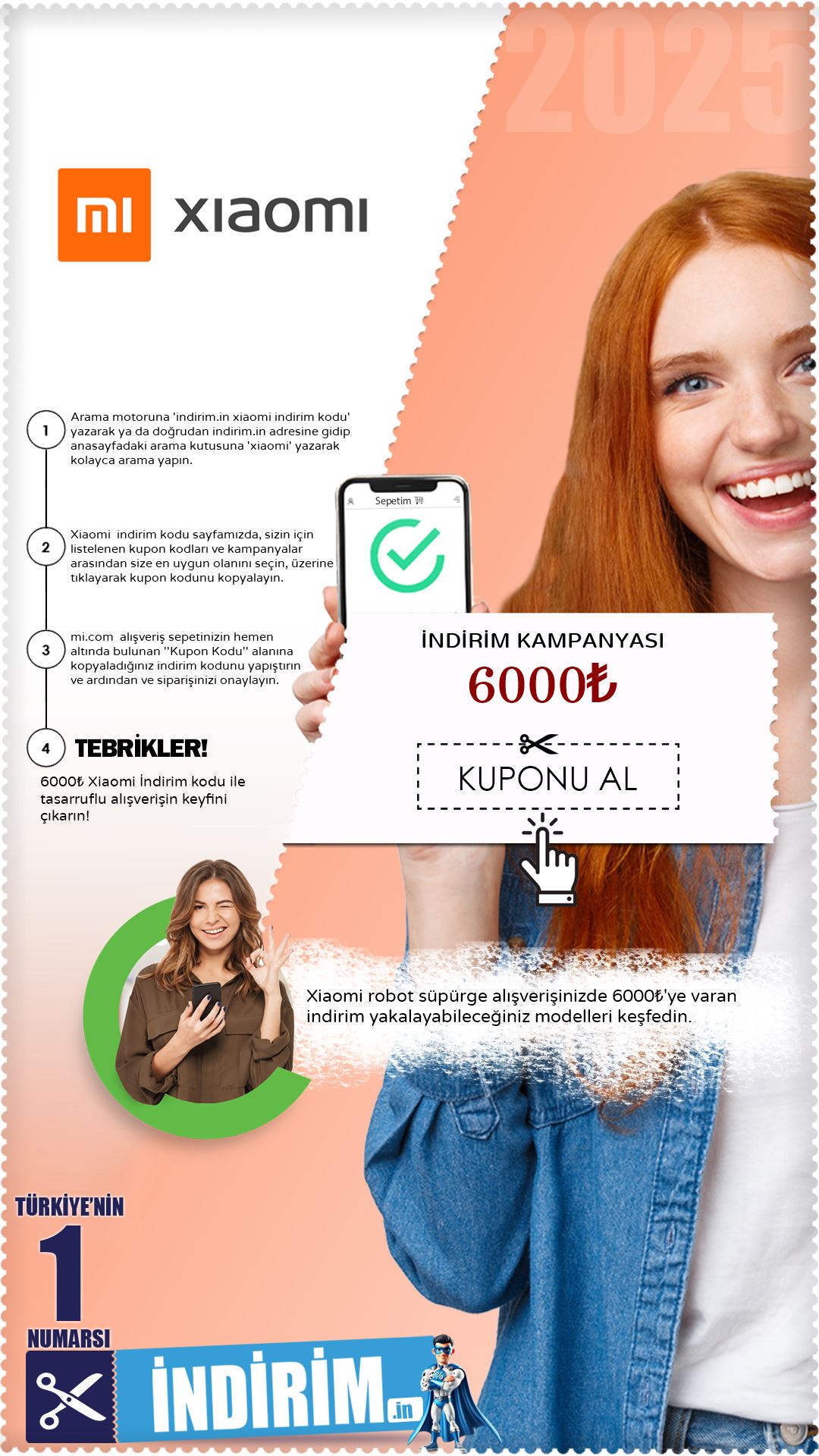 6000₺ Xiaomi robot süpürge indirimi