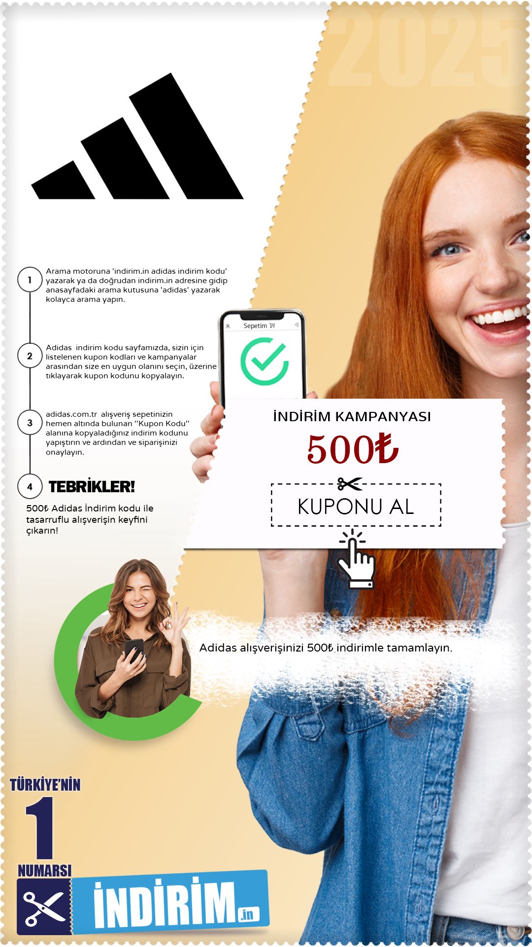 Adidas 500₺ İndirim Fırsatı