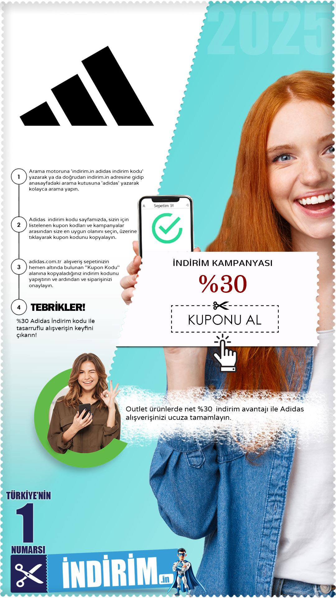 Adidas %30 Outlet İndirim Kampanyası