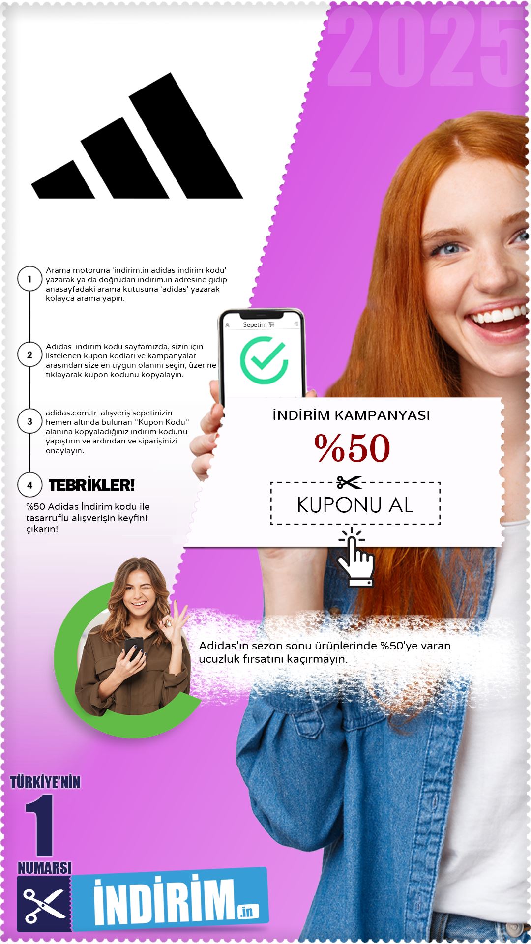 Adidas %50'Ye Varan İndirim Kampanyası