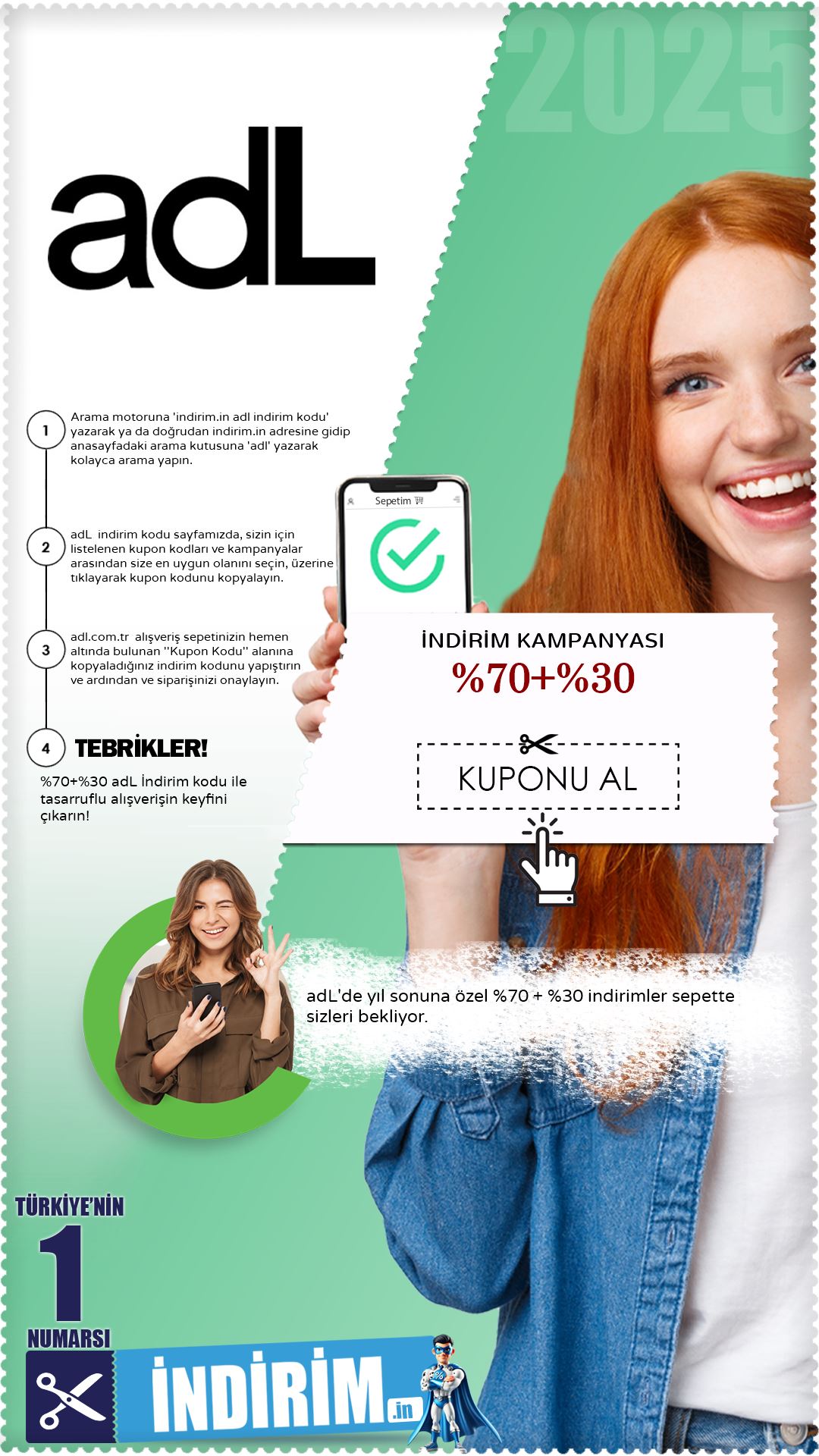 Adl %70 + %30 İndirim Kampanyaları