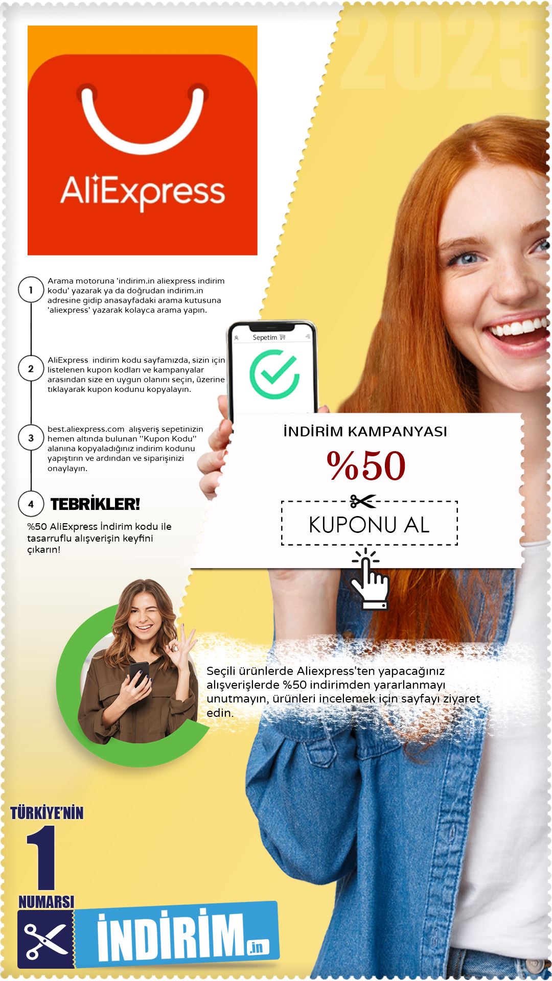 Aliexpress'te %50 İndirim Fırsatları