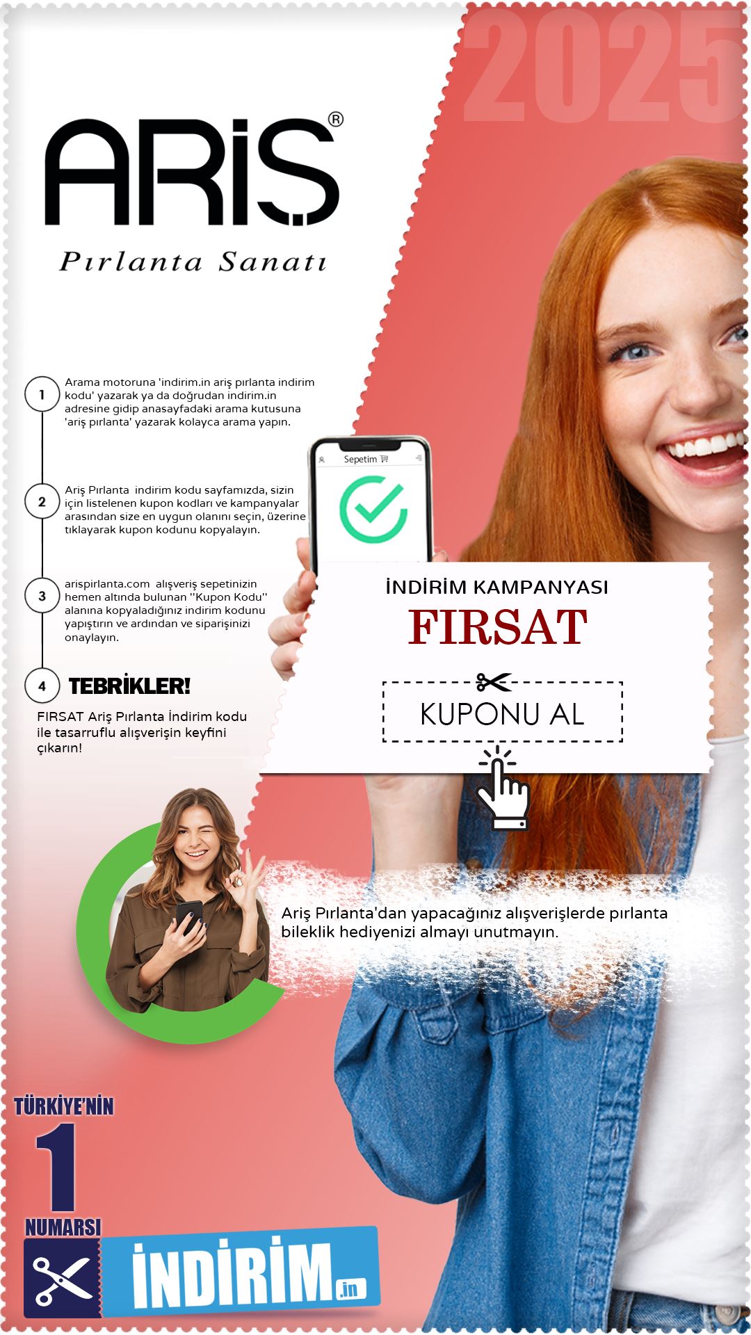 Ariş Pırlantada Hediye Bileklik Fırsatı