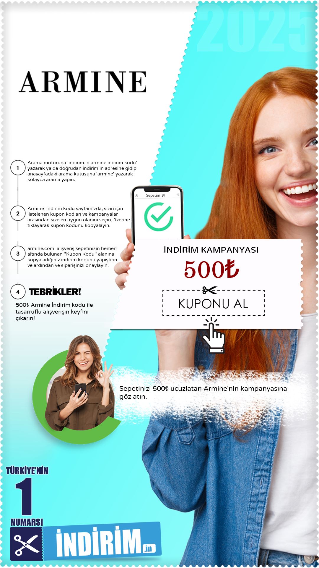Armine 500₺ İndirim Avantajı