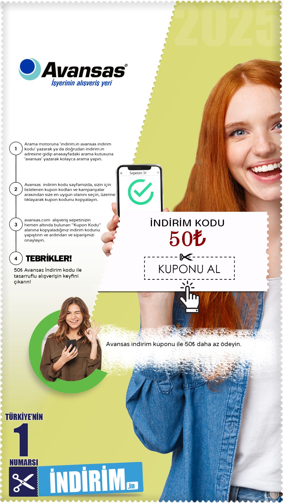 Avansas 50₺ İndirim Kuponu