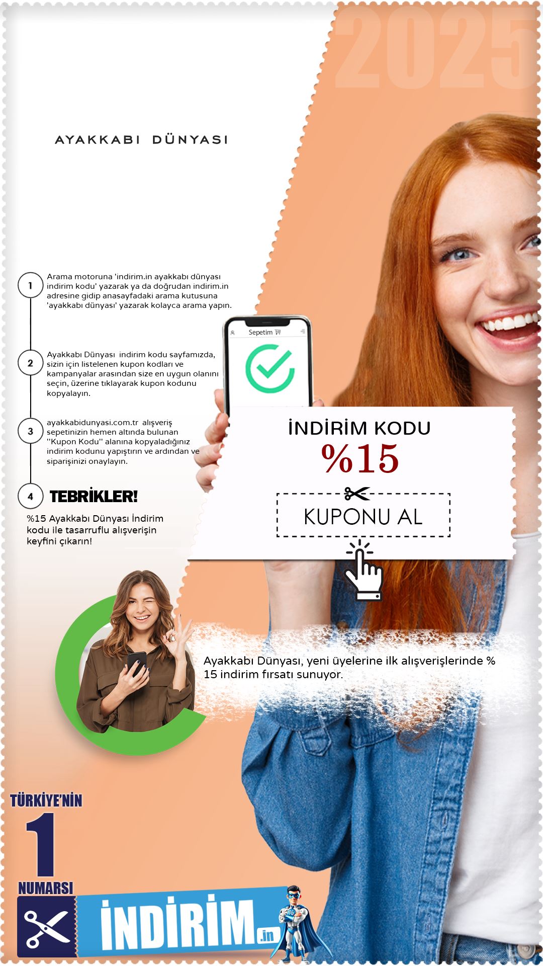 Ayakkabı Dünyası %15 İlk Alışveriş Kuponu