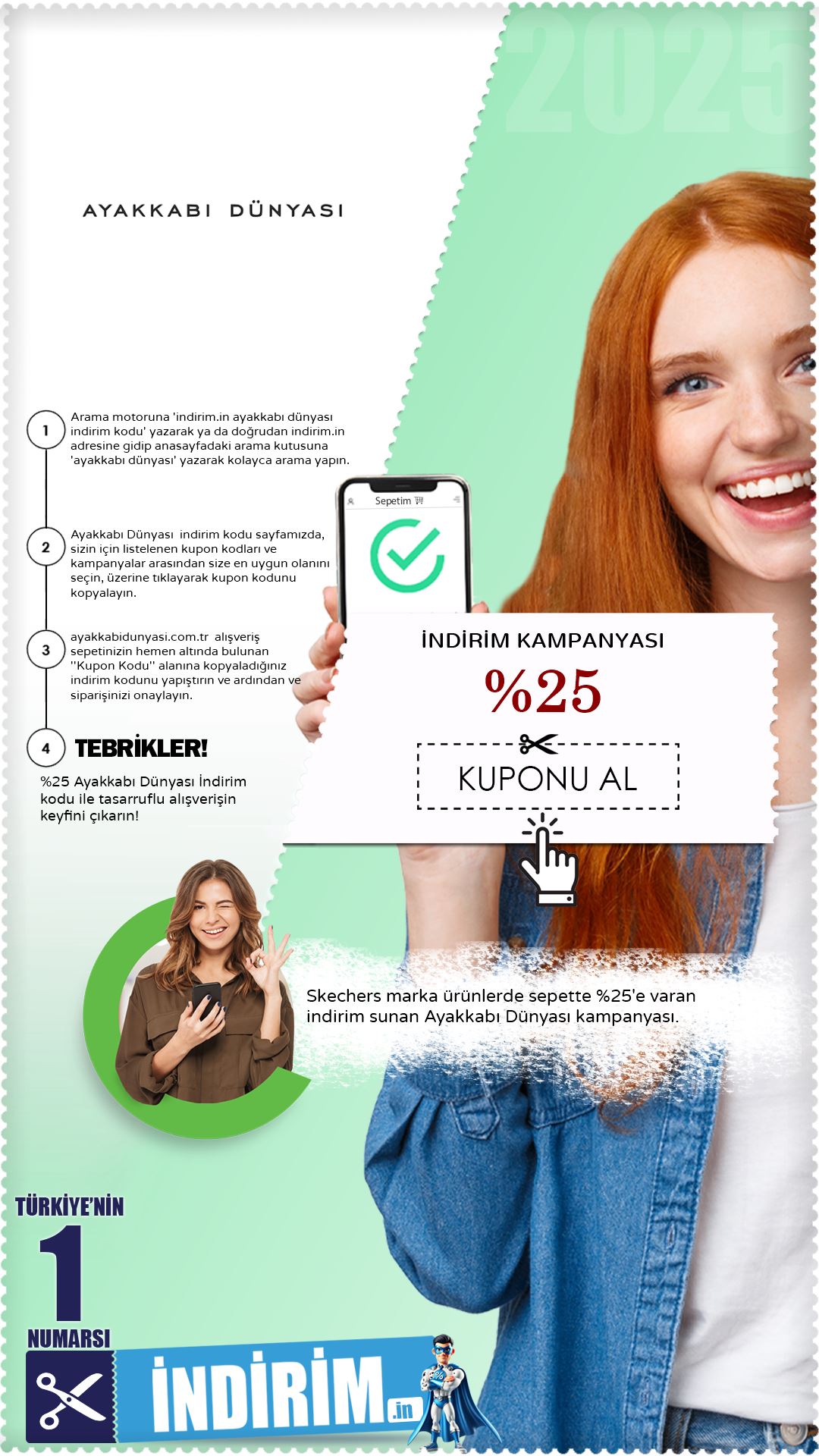 Ayakkabı Dünyası %25 Skechers İndirimi