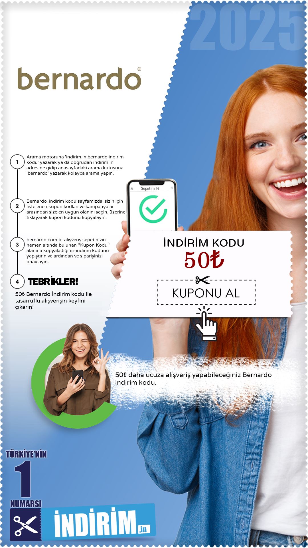 Bernardo 50₺ İndirim Kuponu Kodu