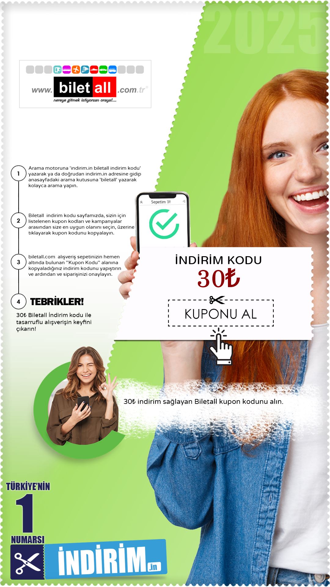 Biletall 30₺ Değerinde İndirim Kuponu