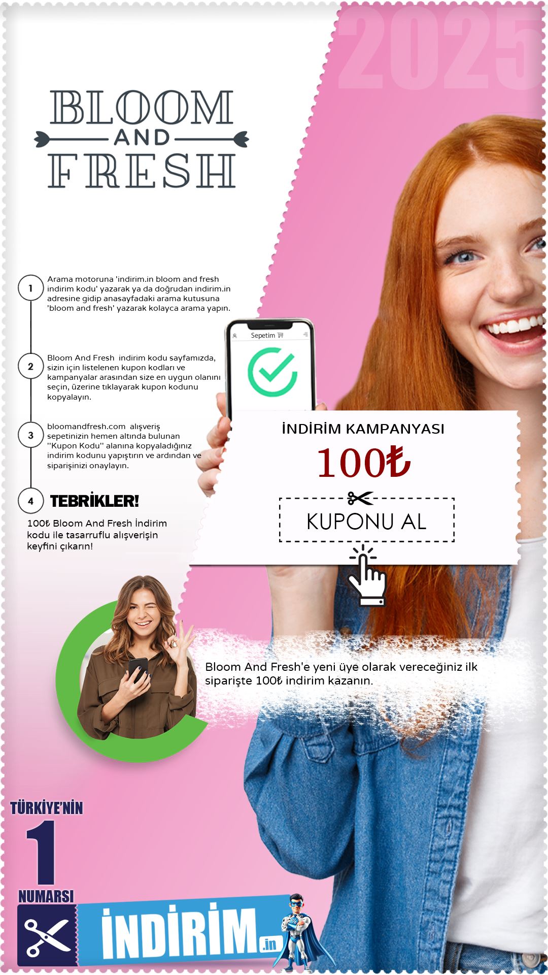 Bloom And Fresh 100₺ İndirim Fırsatı