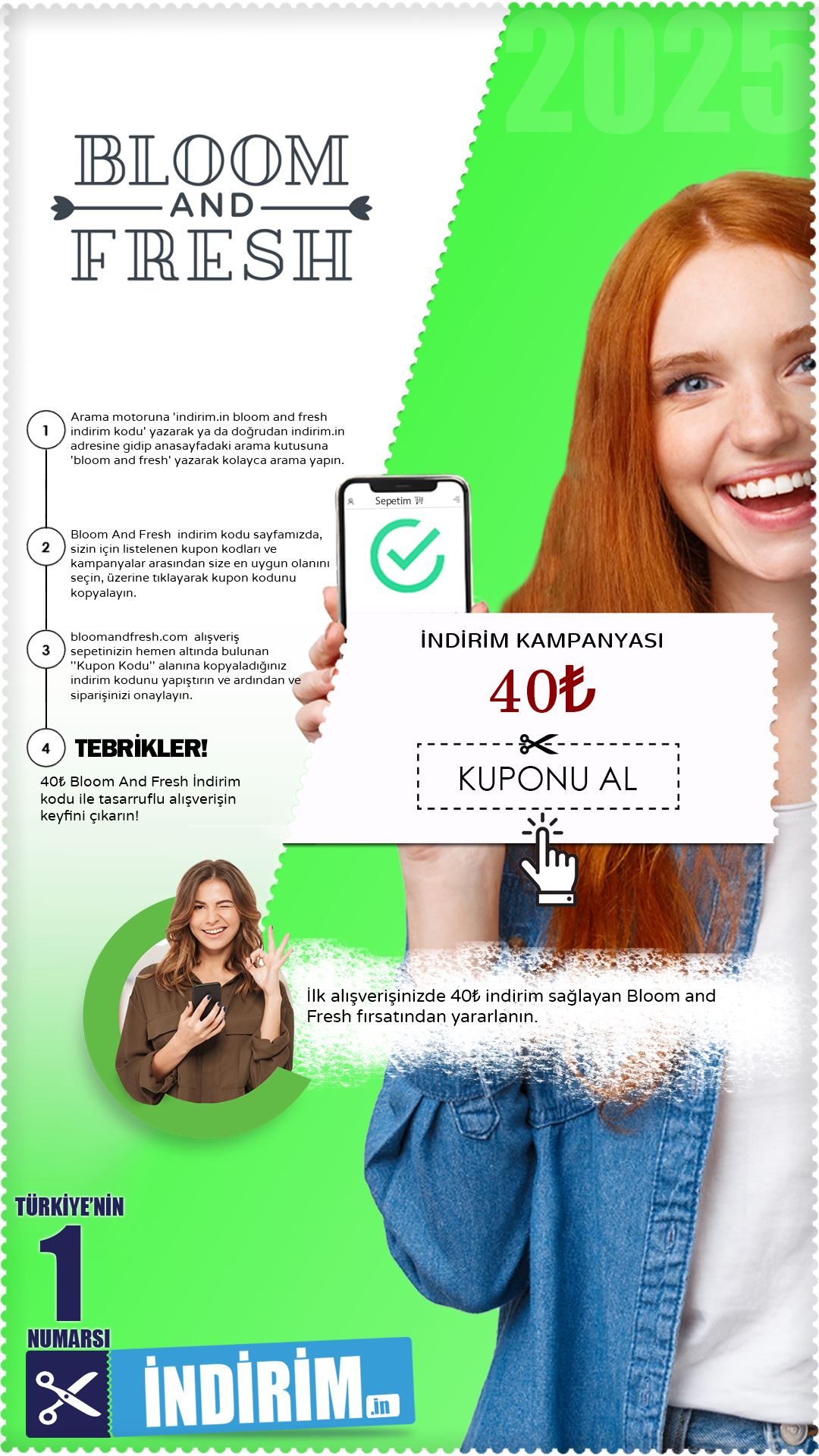 Bloom And Fresh 40₺ İlk Alışveriş Fırsatı