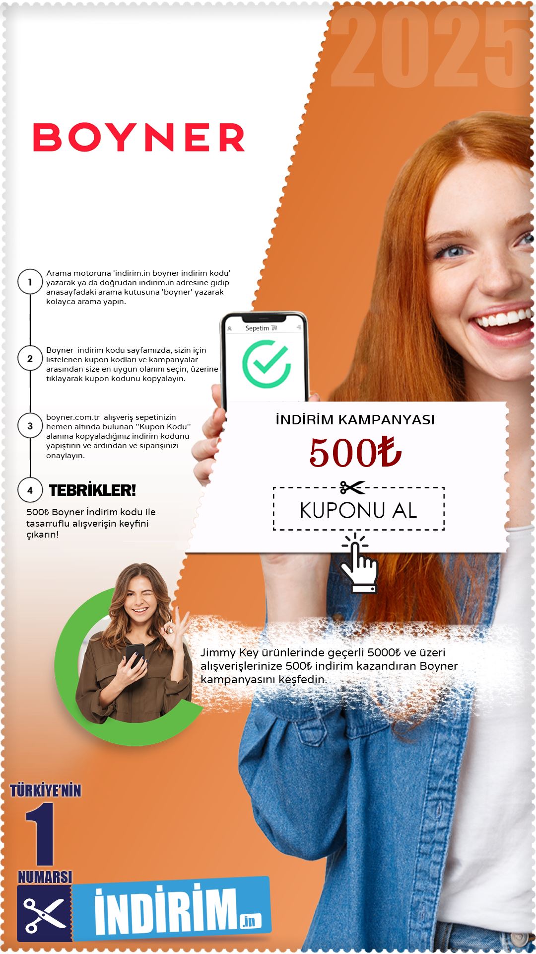 Boyner 500₺ İndirim Avantajı