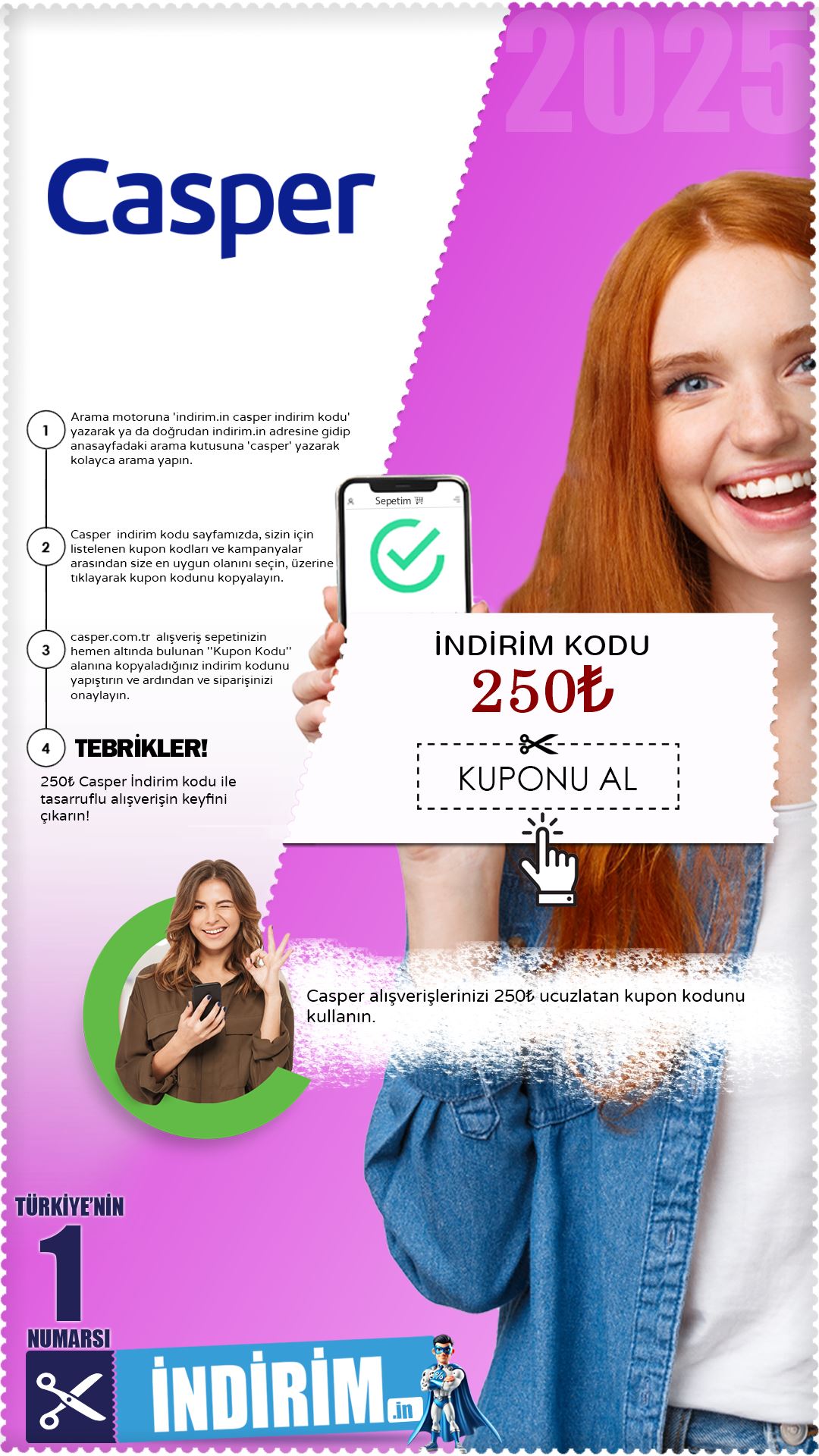 Casper 250₺ İndirim Kuponu