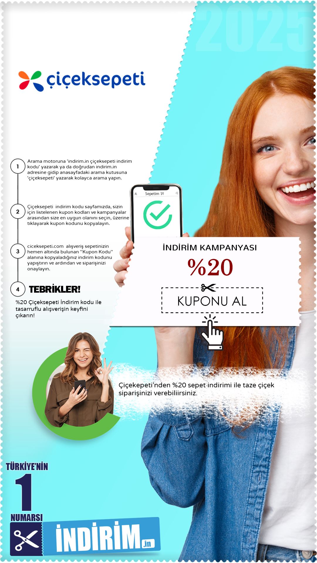 Çiçeksepeti %20 Taze Çiçek Kampanyası