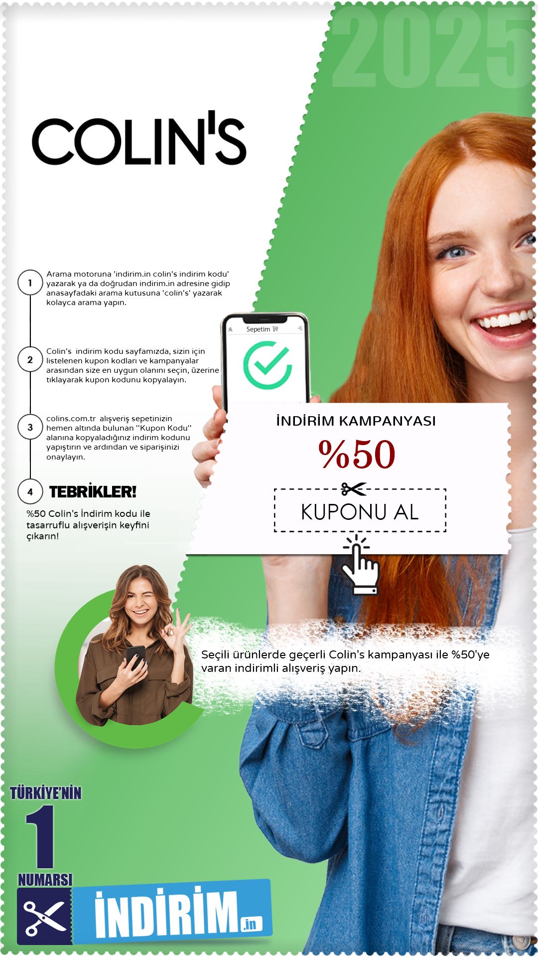 Colin's %50'Ye Varan İndirim Fırsatı