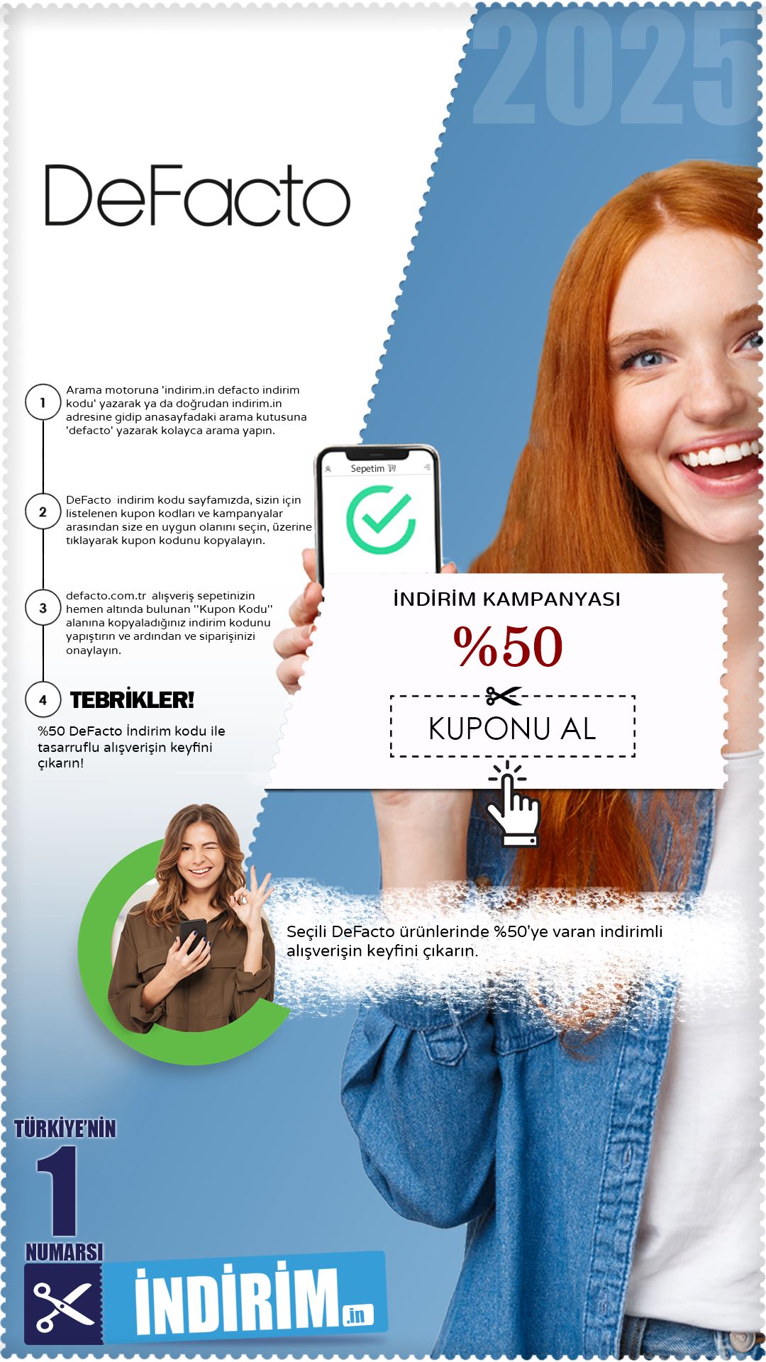 Defacto %50'Ye Varan Ucuzluk Fırsatı