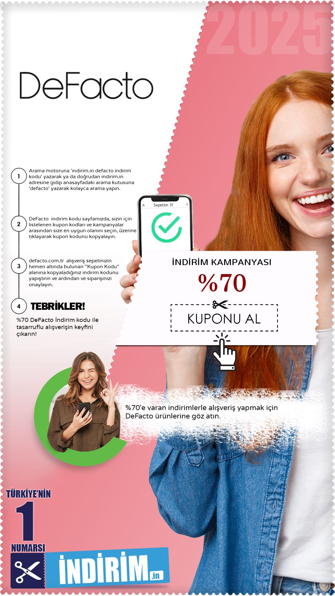 Defacto %70'E Varan İndirim Kampanyası