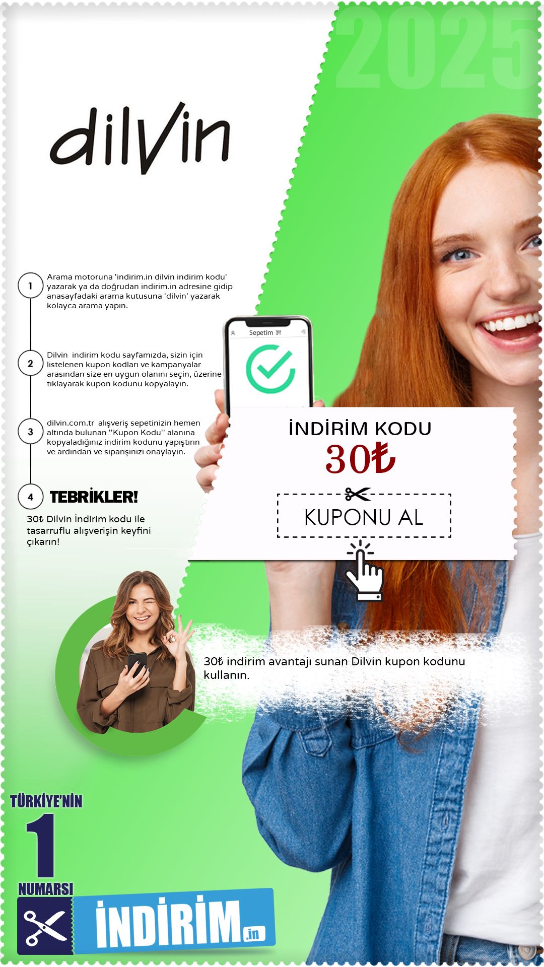 Dilvin 30₺ İndirim Kuponu