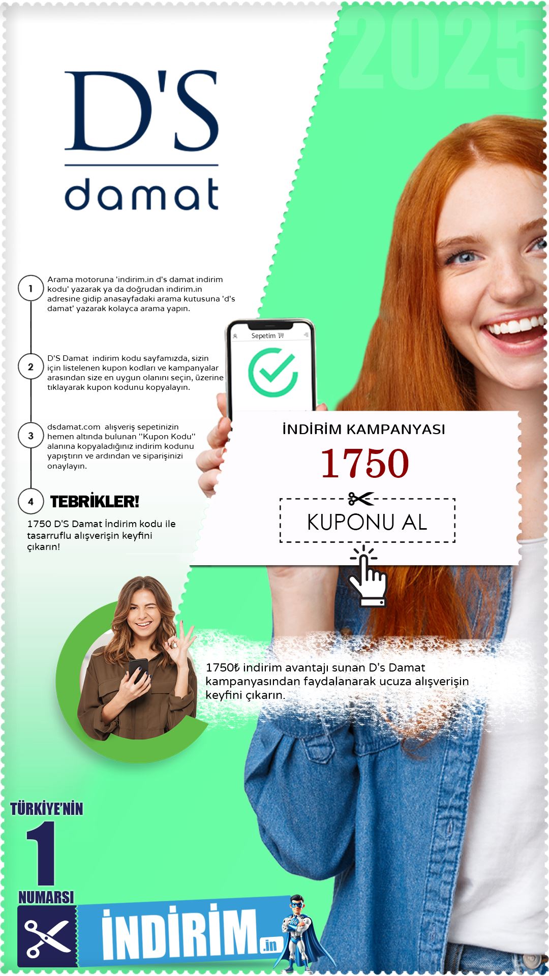 D's Damat 1750₺ Sezon İndirim Avantajı