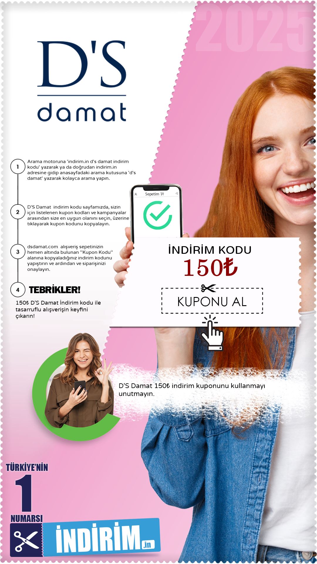 D's Damat'tan 150₺ İndirim Kuponu