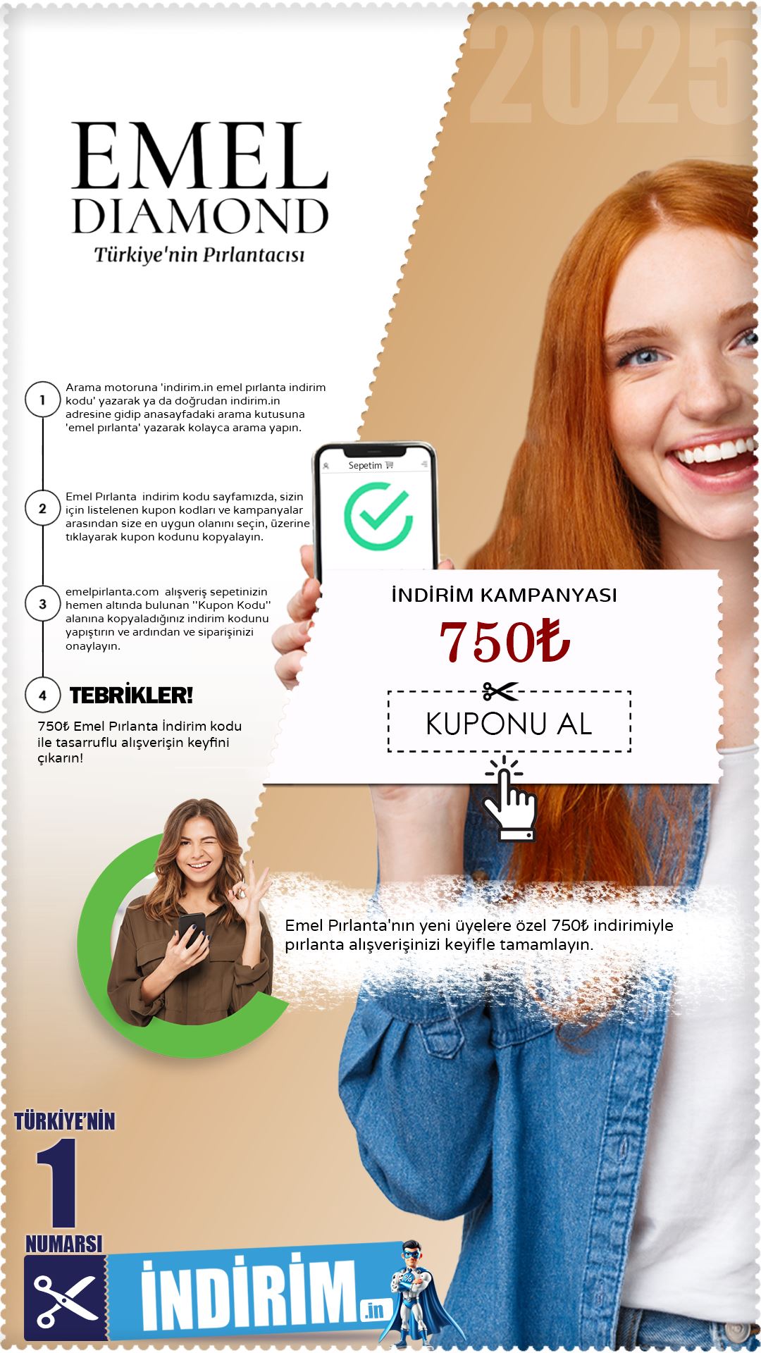 Emel Pırlanta 750₺ Hediye Çeki Kampanyası