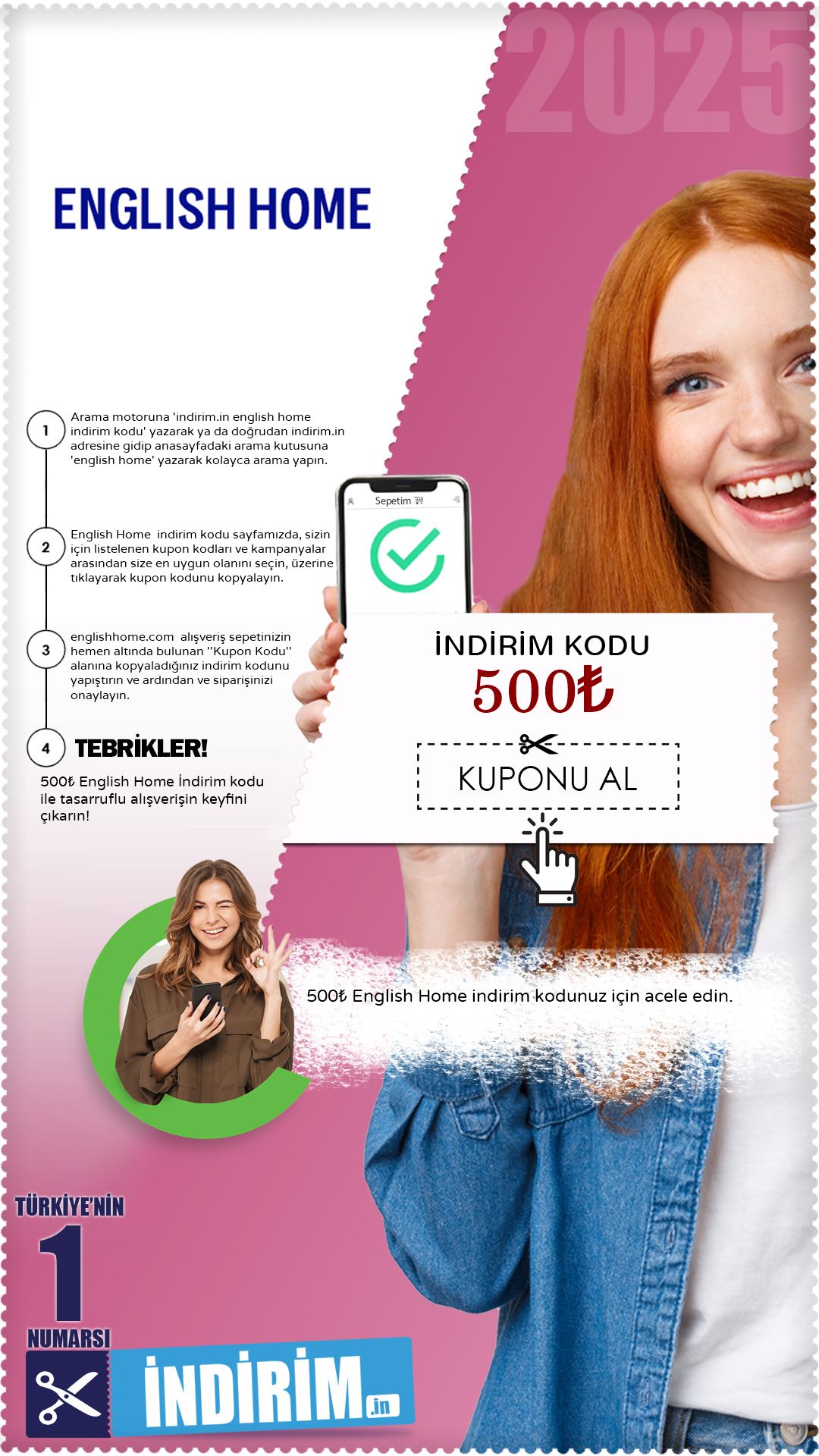 English Home 500₺ İndirim Kuponu