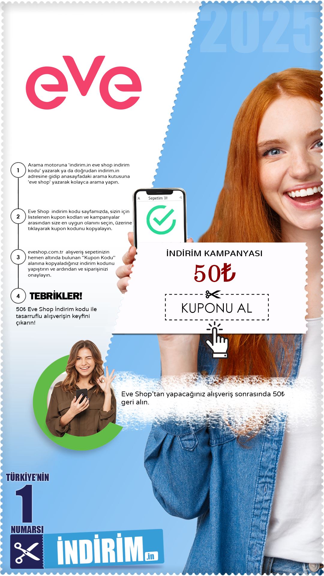 Eve Shop 50₺ Nakit İade Fırsatı
