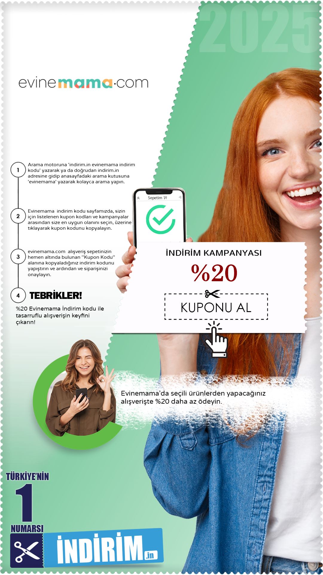 Evinemama Sepette %20 İndirim Kampanyası