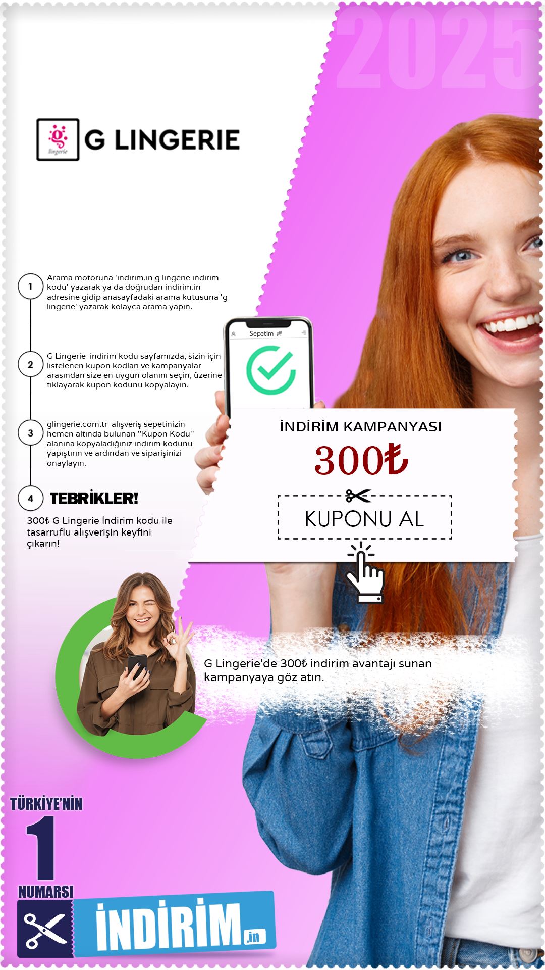 G Lingerie 300₺ Değerinde İndirim Fırsatı